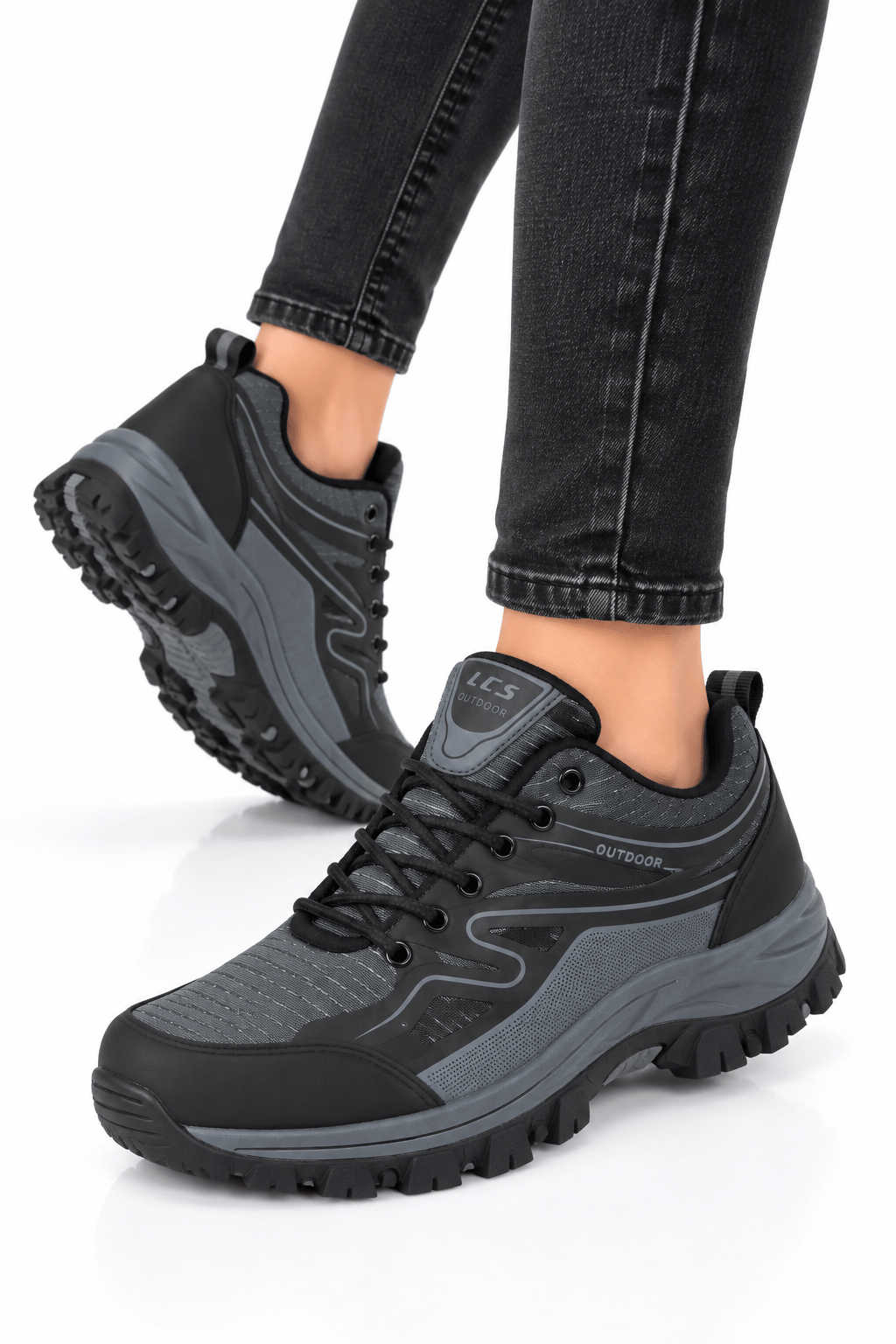 Erkek  Kaydırmaz Taban Trekking & Outdoor Ayakkabı FÜME