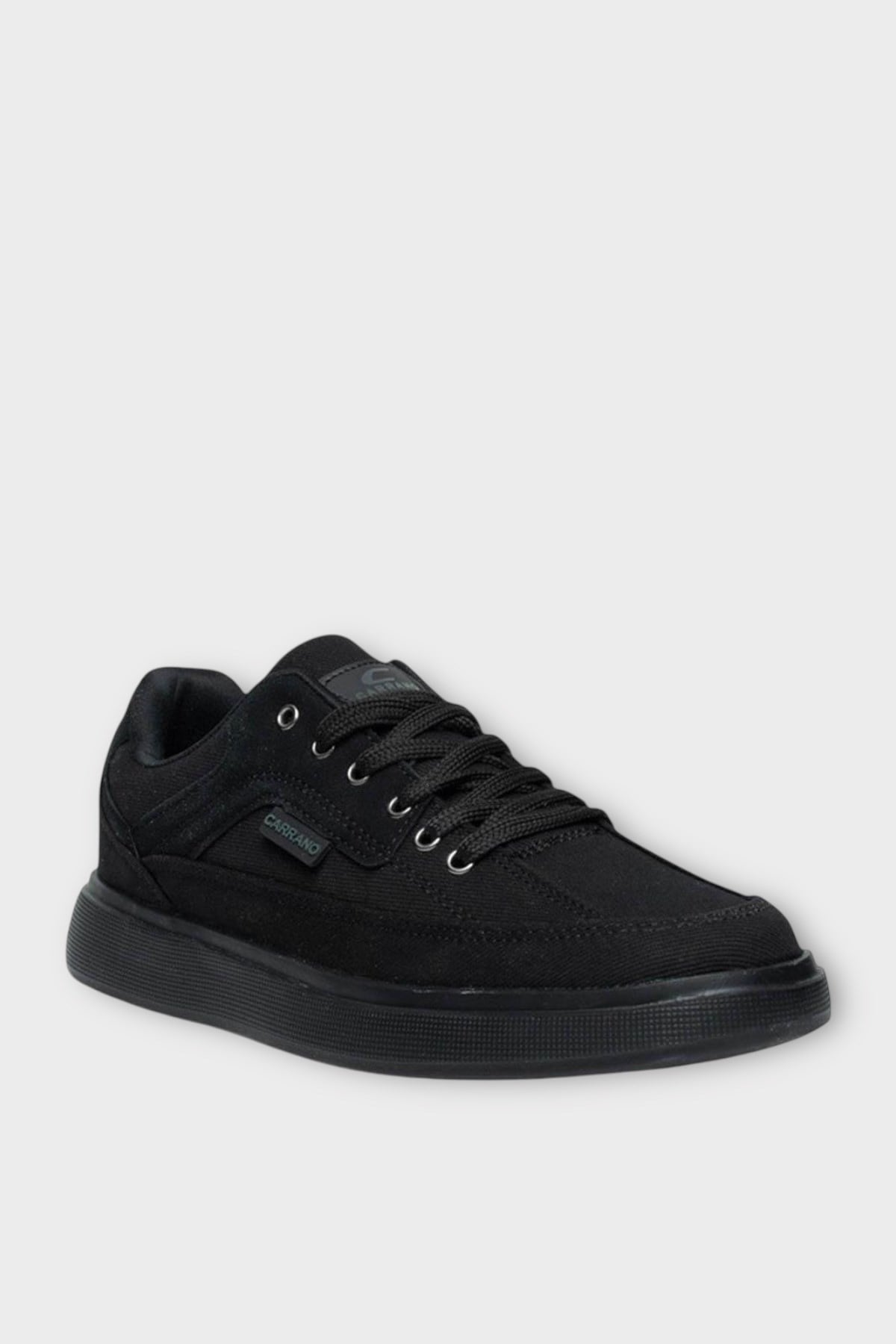 Erkek Keten Gabardin Kumaş Sneaker Ayakkabı SİYAH