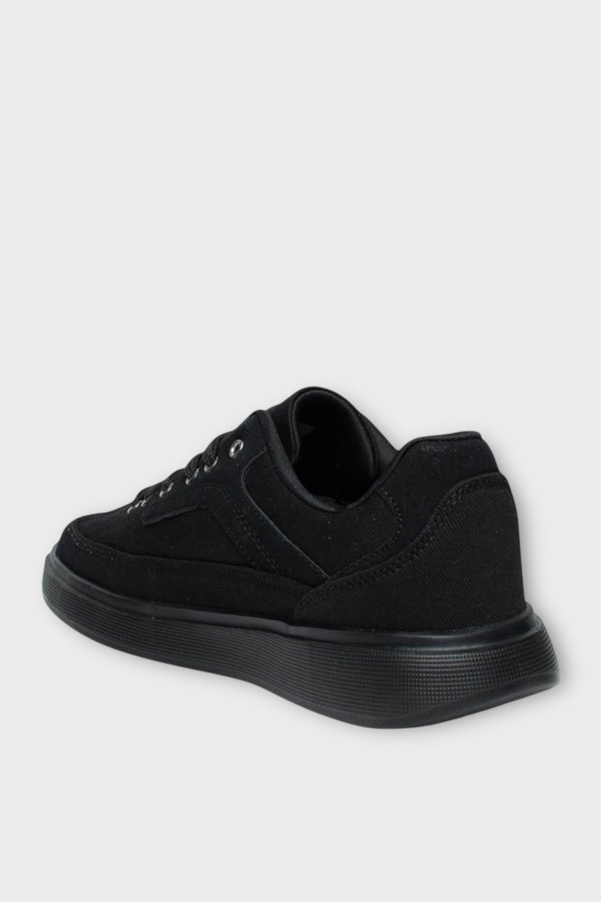Erkek Keten Gabardin Kumaş Sneaker Ayakkabı SİYAH