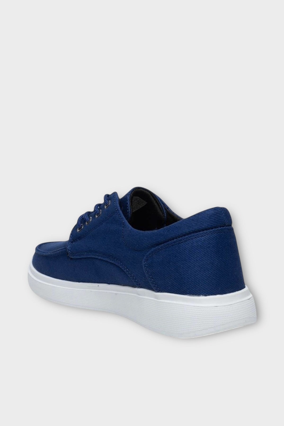 Erkek Keten Gabardin Kumaş Sneaker Ayakkabı LACİVERT