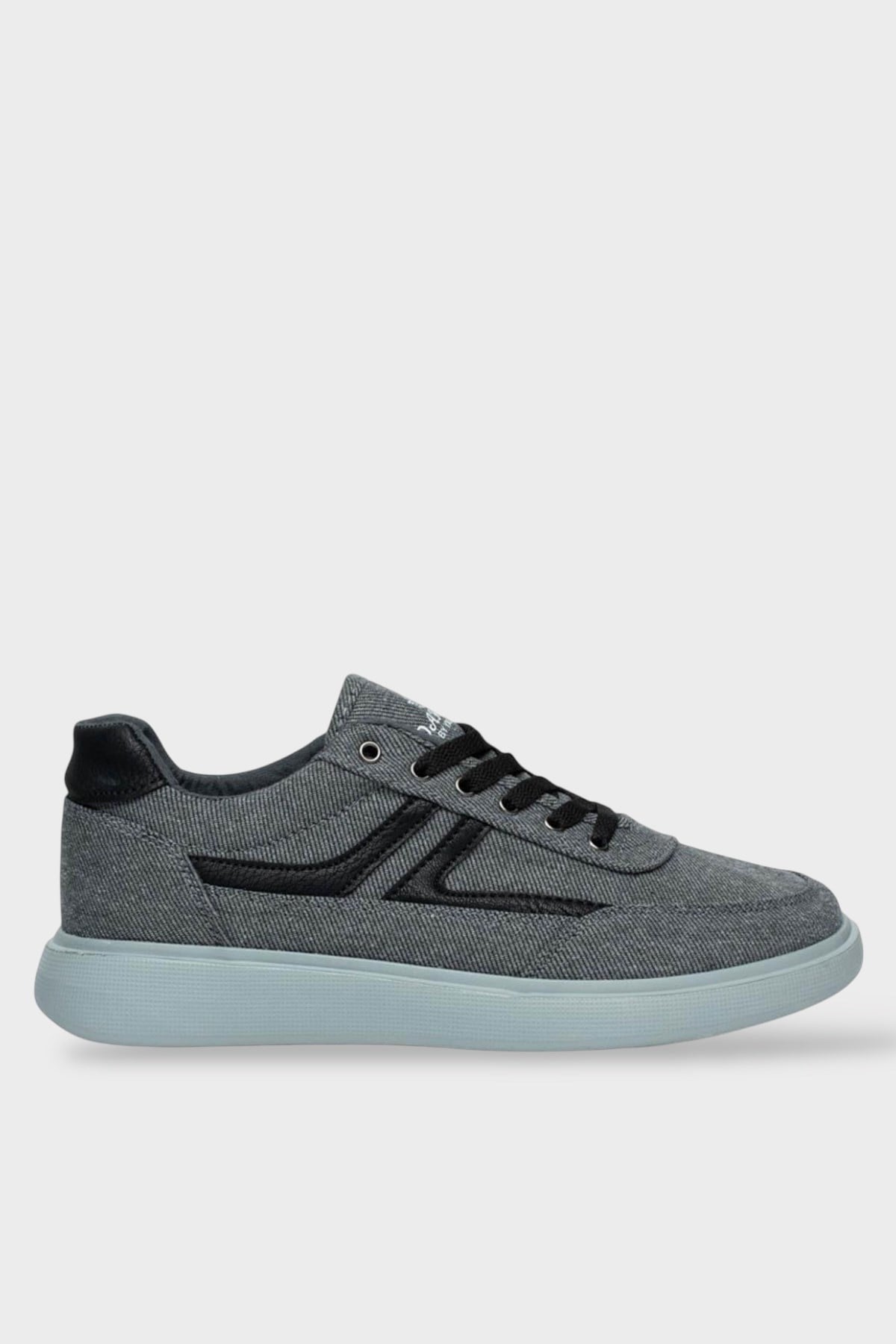 Erkek Keten Gabardin Kumaş Sneaker Ayakkabı FÜME