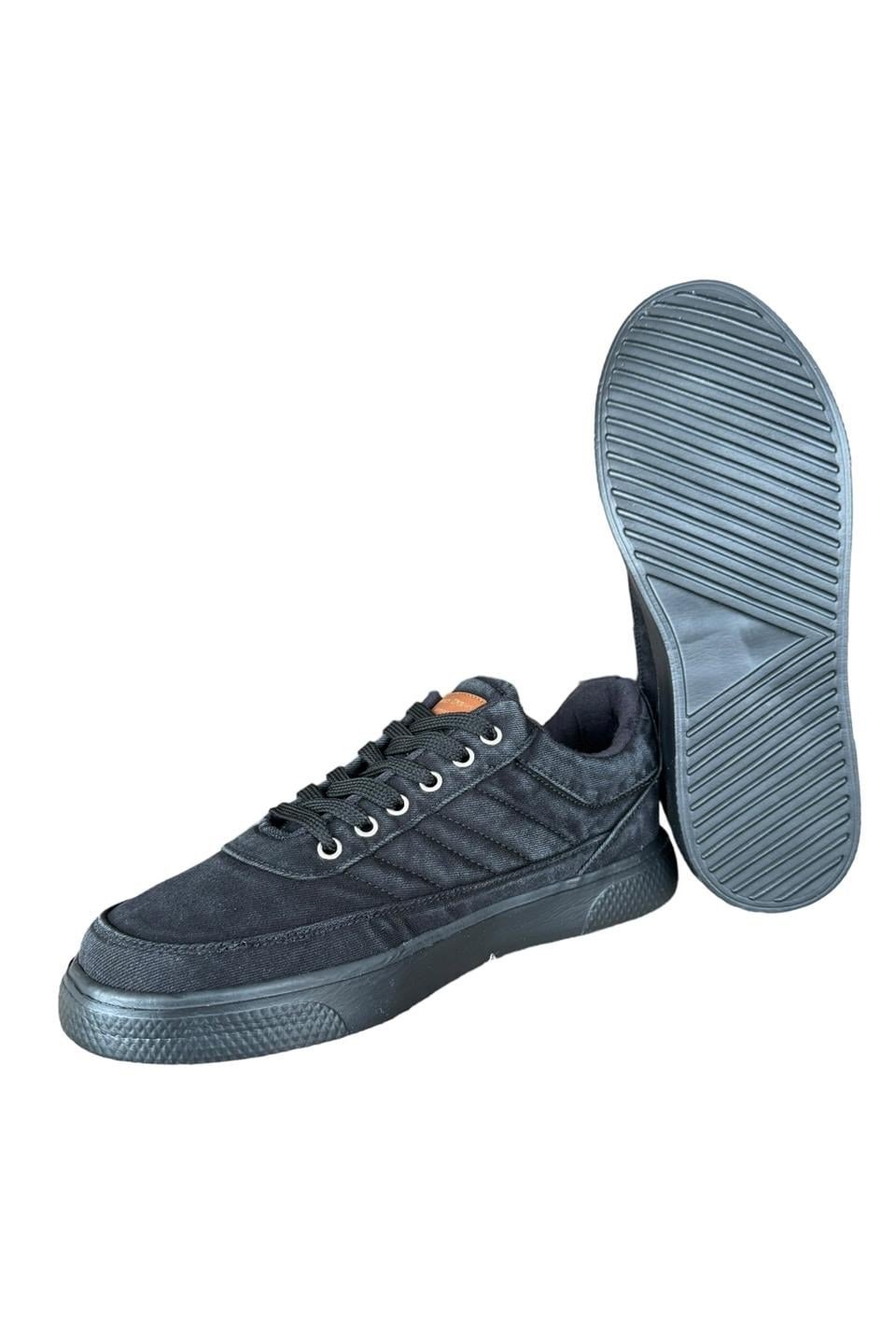 Erkek Keten Sneaker Ayakkabı SİYAH