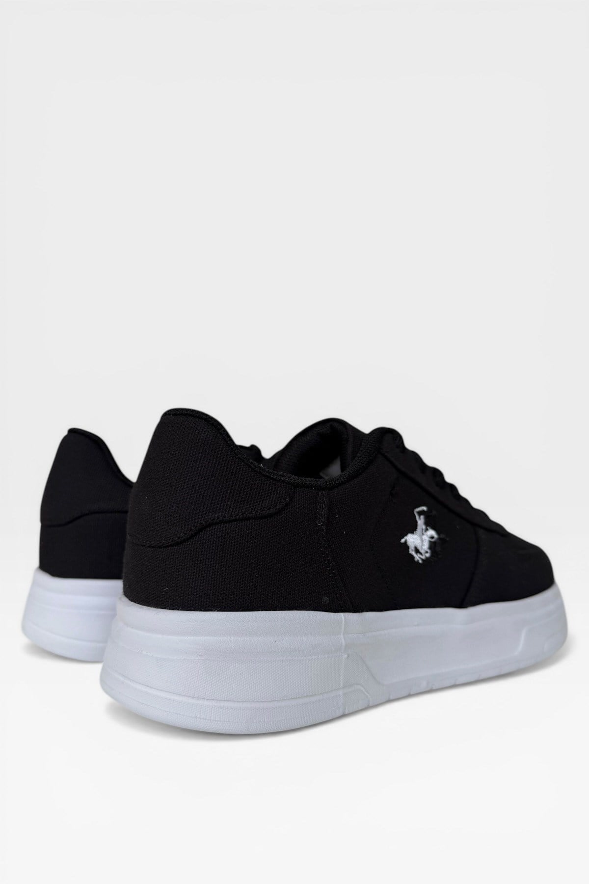 Erkek Keten Sneaker Ayakkabı SİYAH - BEYAZ