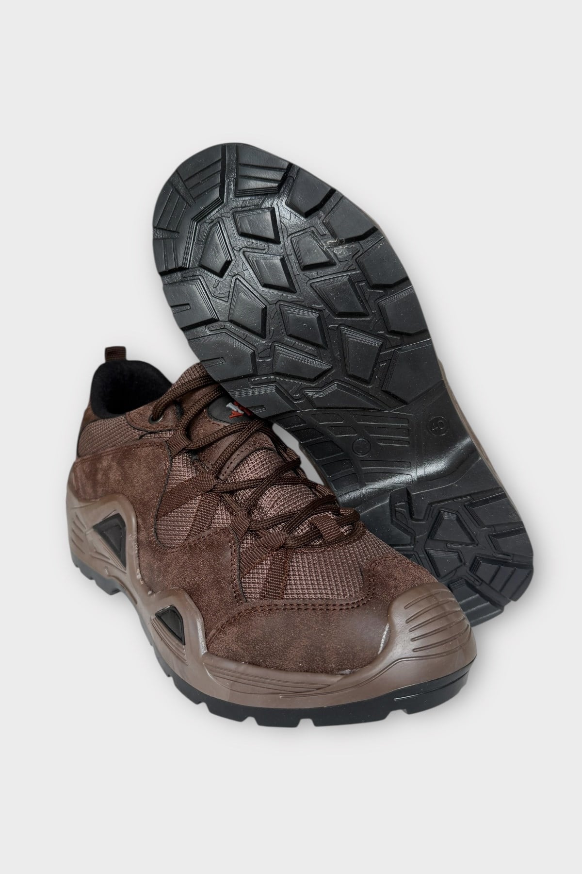 Erkek Kışlık Taktikal Su Geçirmez Kaymaz Taban Kısa Trekking & Outdoor Bot Ayakkabı KAHVERENGİ