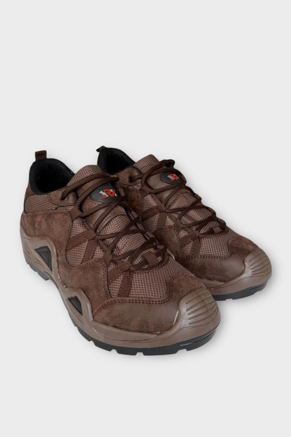 Erkek Kışlık Taktikal Su Geçirmez Kaymaz Taban Kısa Trekking & Outdoor Bot Ayakkabı KAHVERENGİ