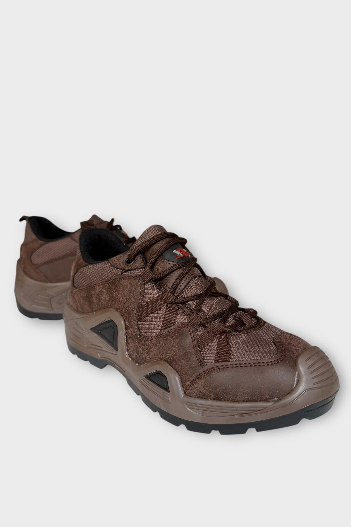 Erkek Kışlık Taktikal Su Geçirmez Kaymaz Taban Kısa Trekking & Outdoor Bot Ayakkabı KAHVERENGİ