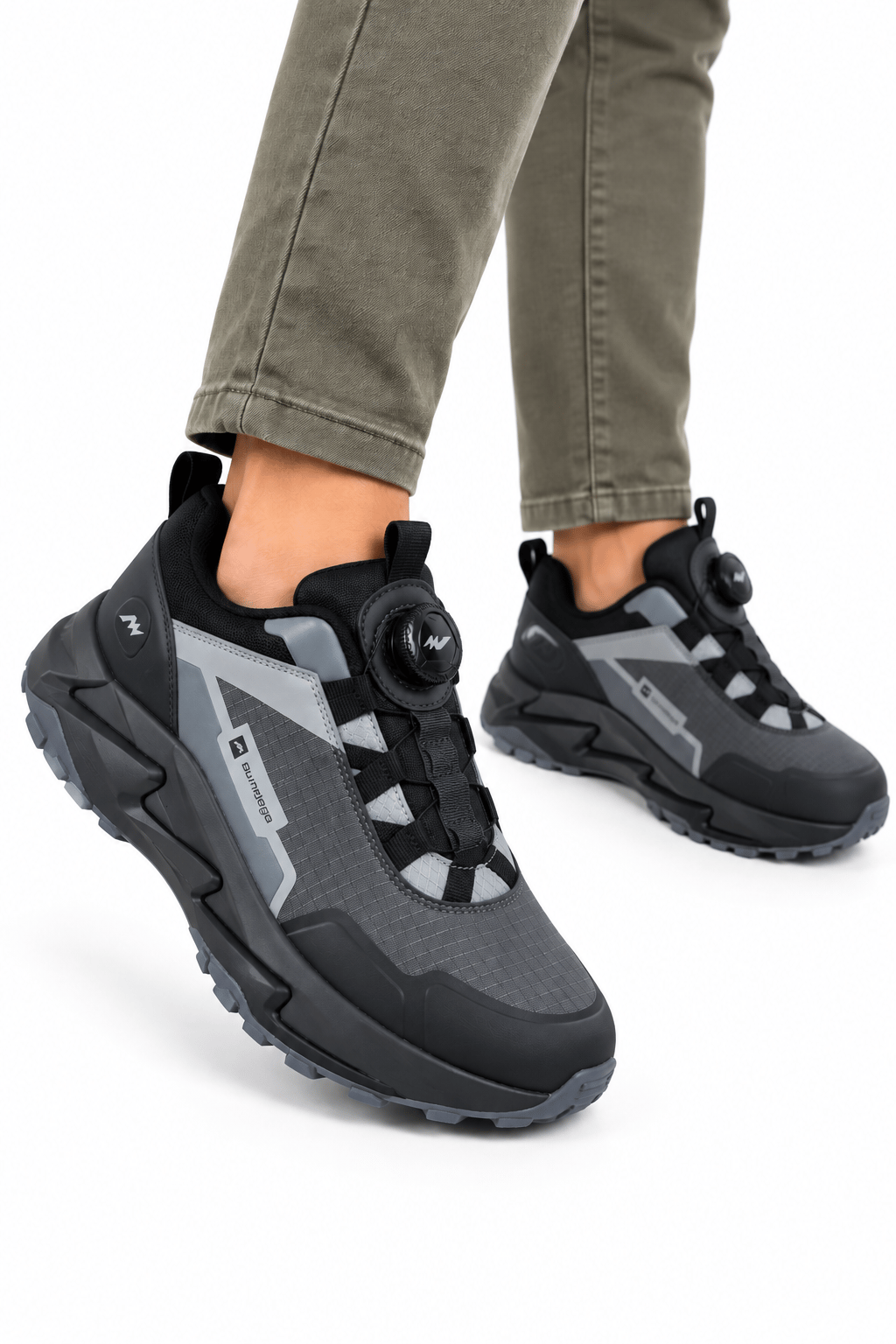 Erkek Mekanizma Bağcıklı Comfort Trekking & Outdoor Ayakkabı FÜME