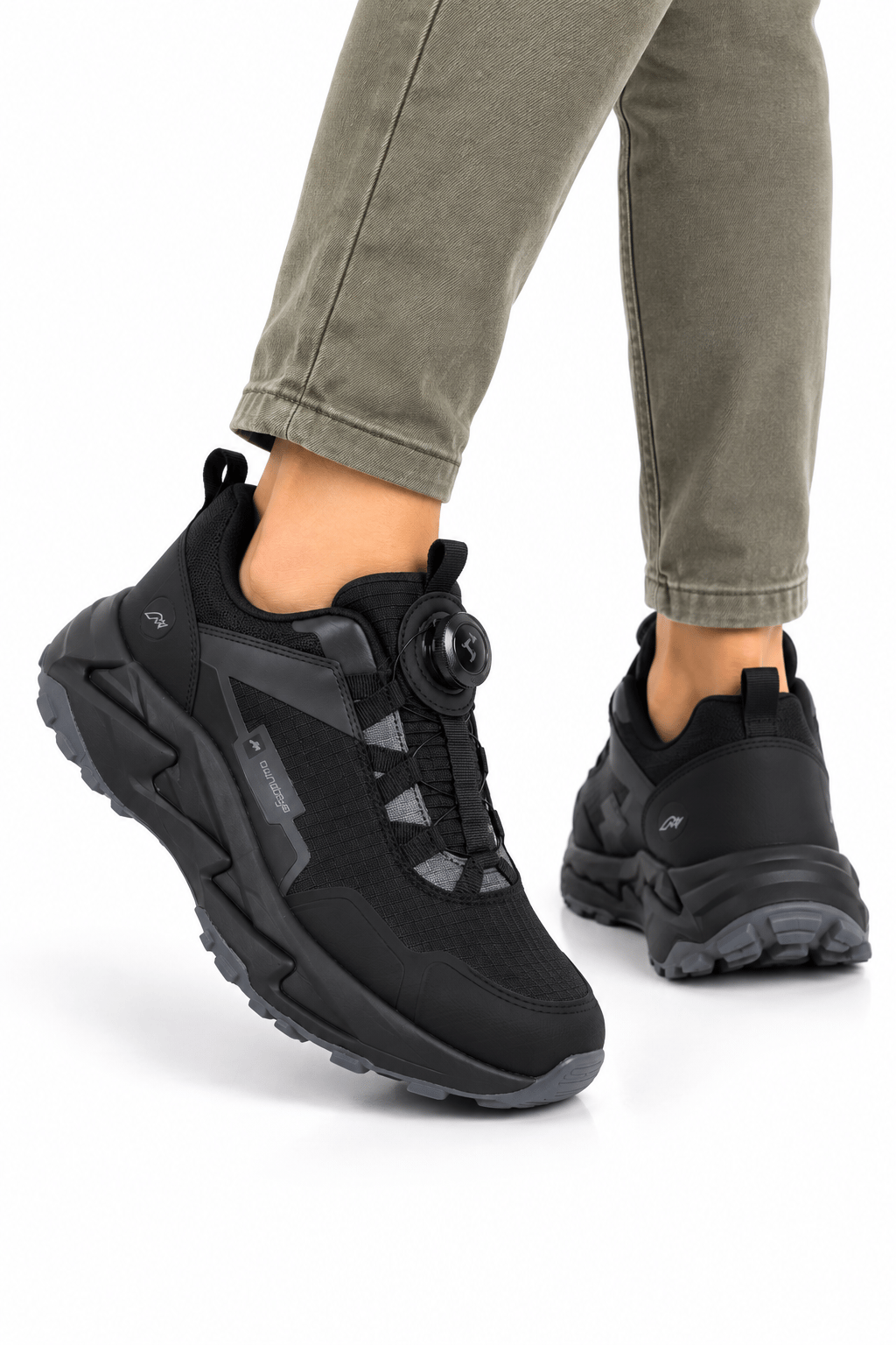 Erkek Mekanizma Bağcıklı Comfort Trekking & Outdoor Ayakkabı SİYAH