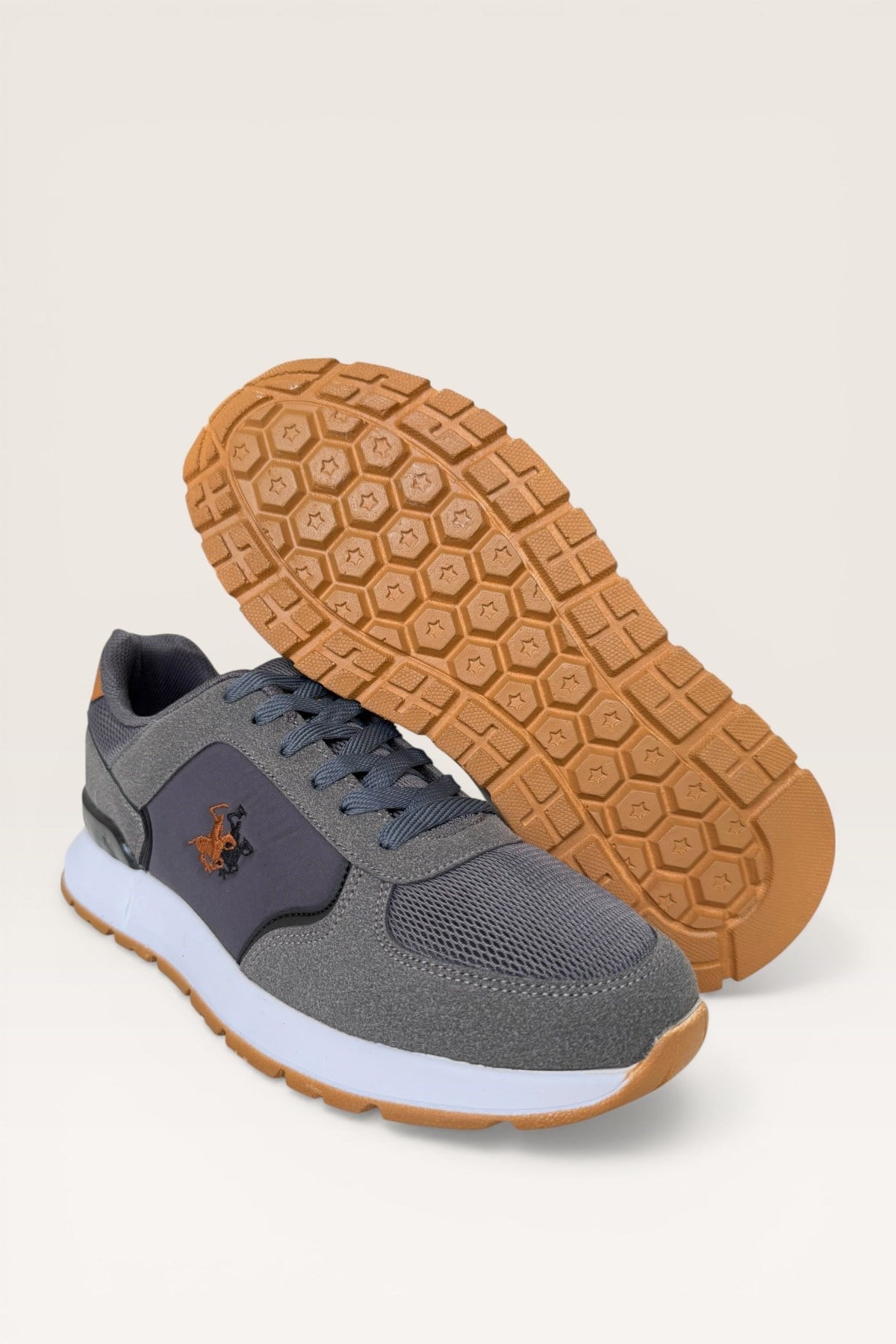 Erkek Ortopedik Airfile Yürüyüş Sneaker Spor Ayakkabı FÜME