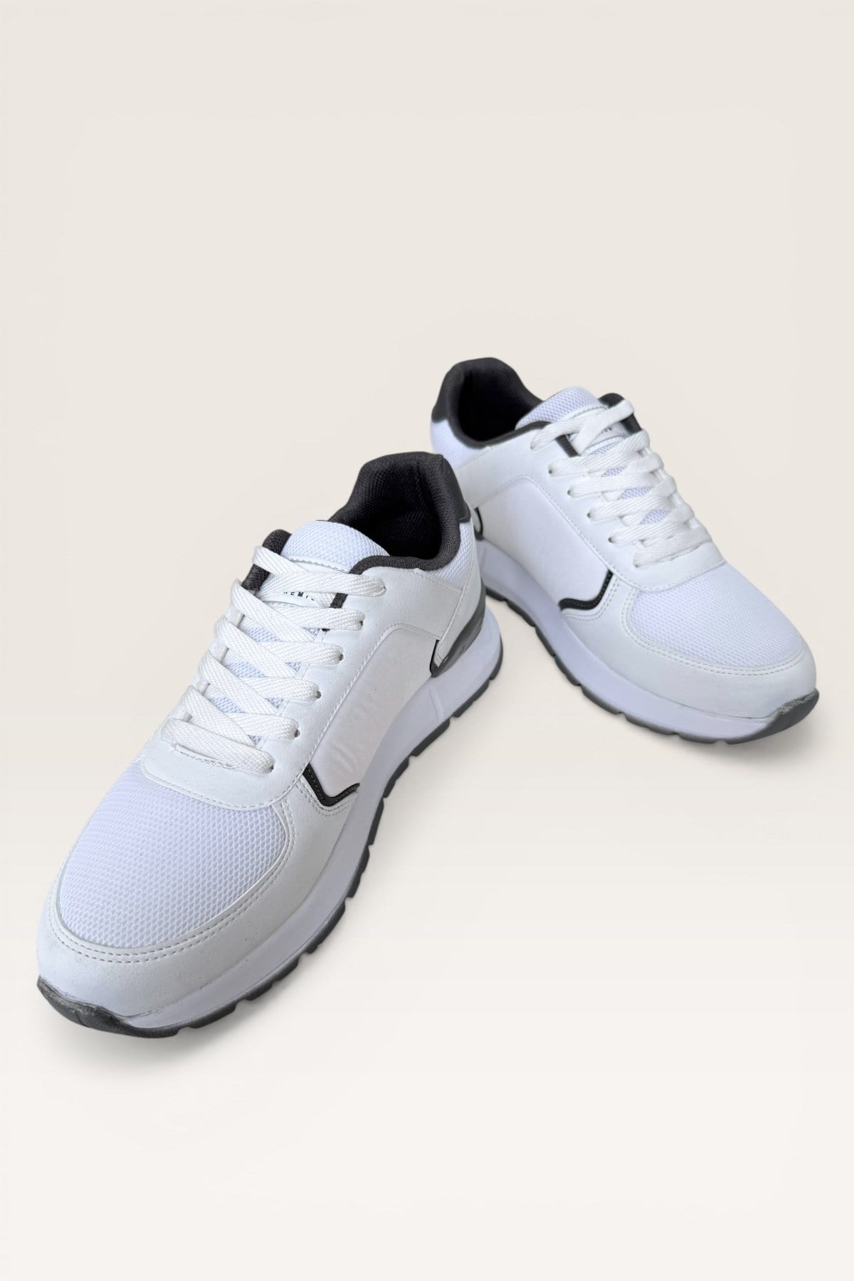 Erkek Ortopedik Airfile Yürüyüş Sneaker Spor Ayakkabı BEYAZ