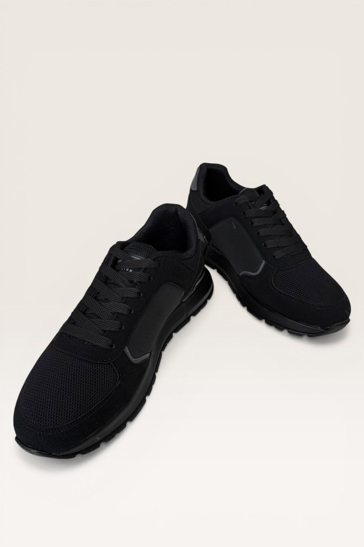 Erkek Ortopedik Airfile Yürüyüş Sneaker Spor Ayakkabı SİYAH