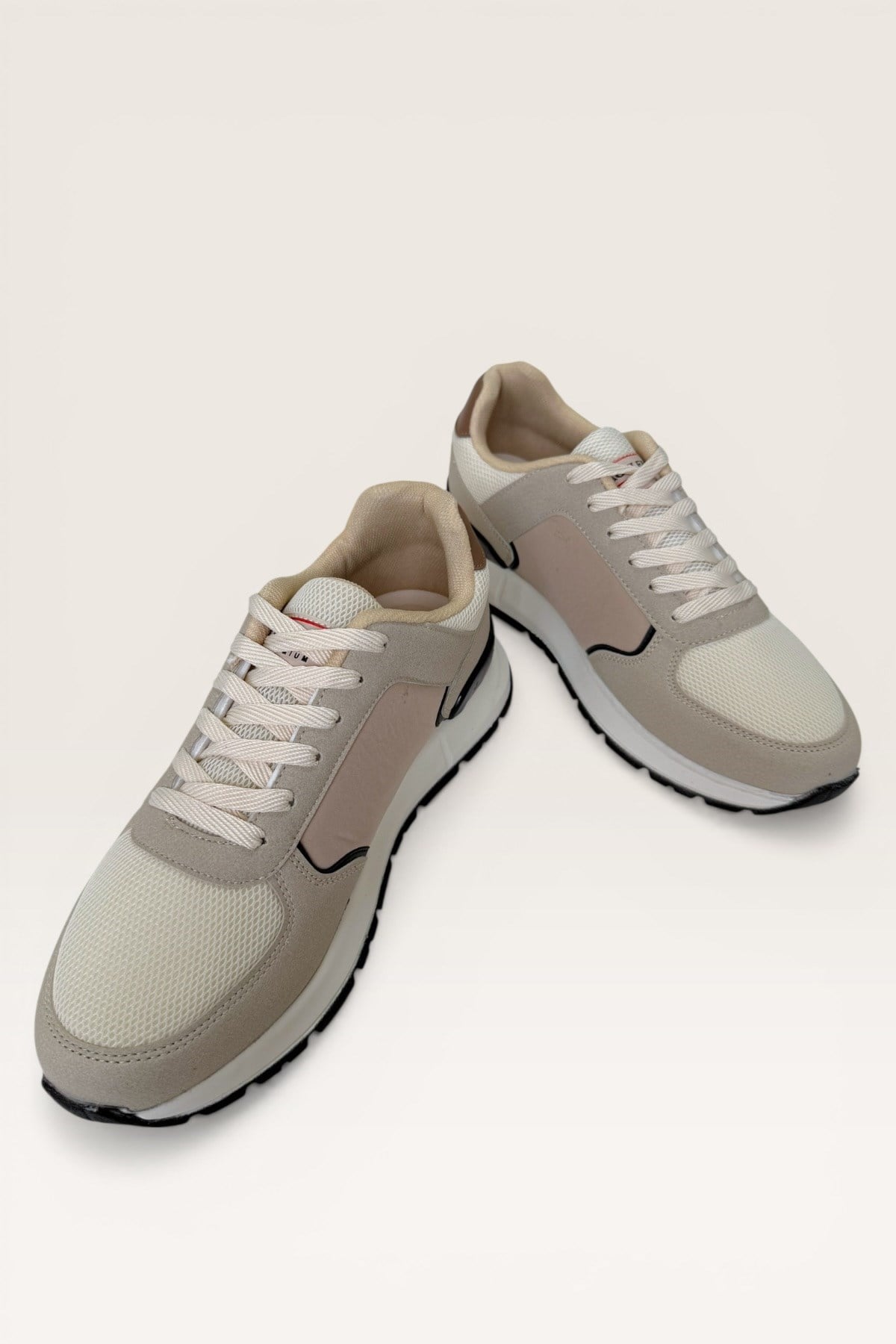 Erkek Ortopedik Airfile Yürüyüş Sneaker Spor Ayakkabı BEJ