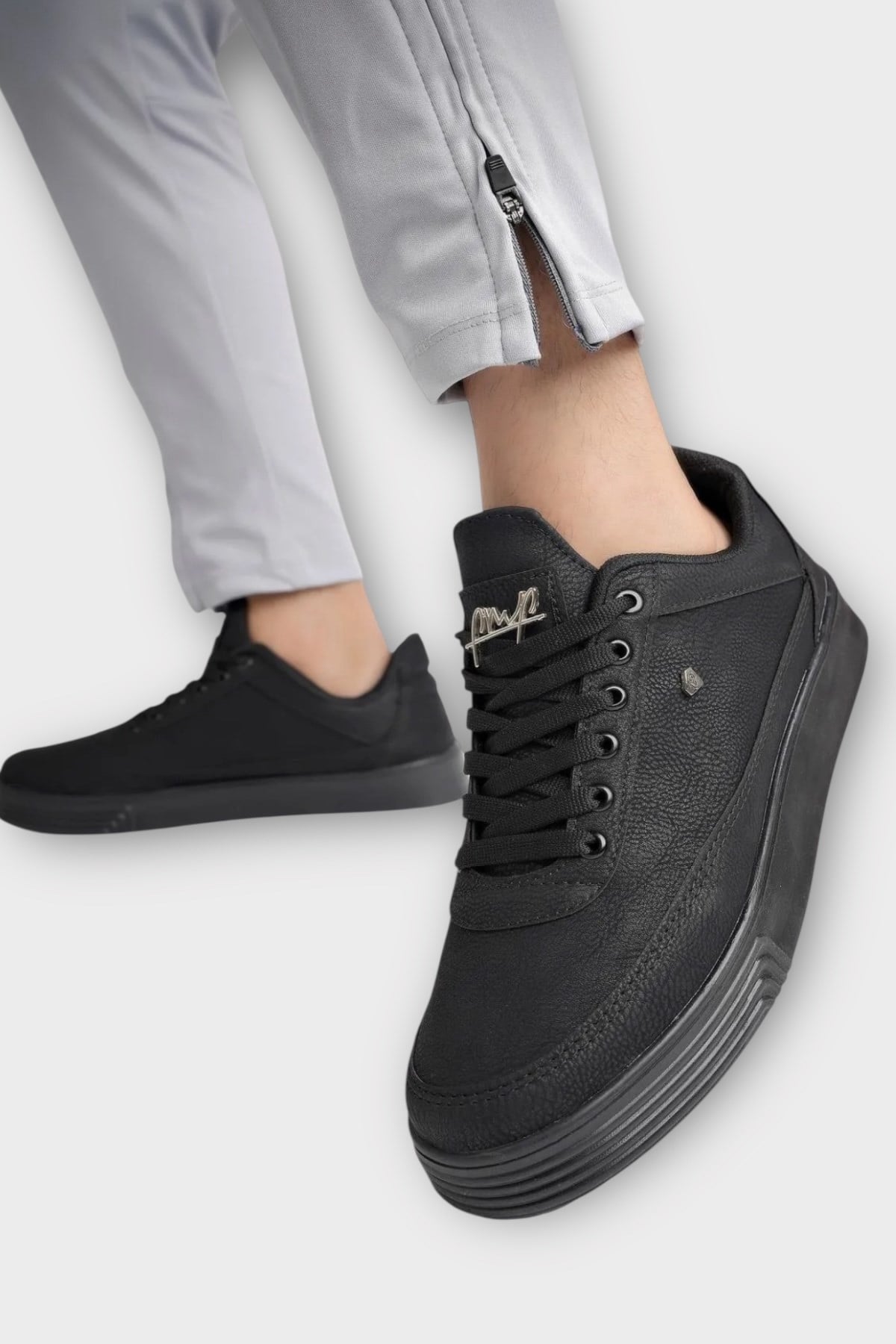 Erkek Şık Yumuşak Spor Sneaker Ayakkabı SİYAH