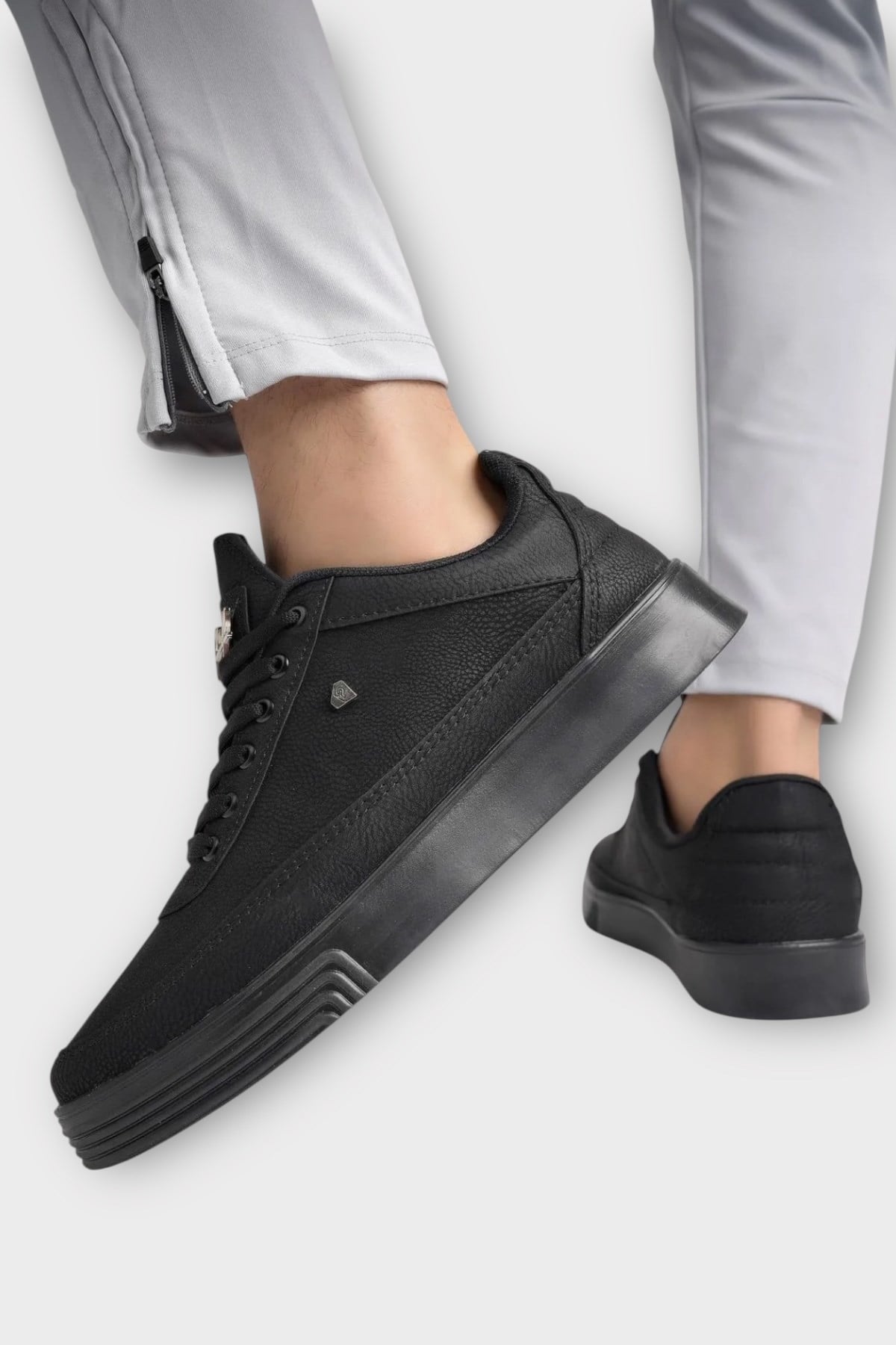 Erkek Şık Yumuşak Spor Sneaker Ayakkabı SİYAH
