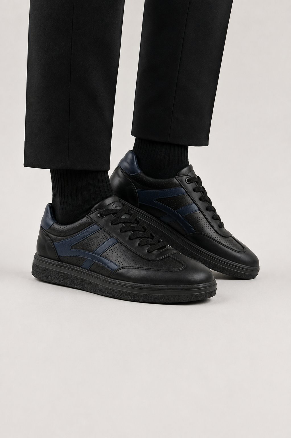 Erkek Sneaker Hakiki Erkek Deri Ayakkabı SİYAH
