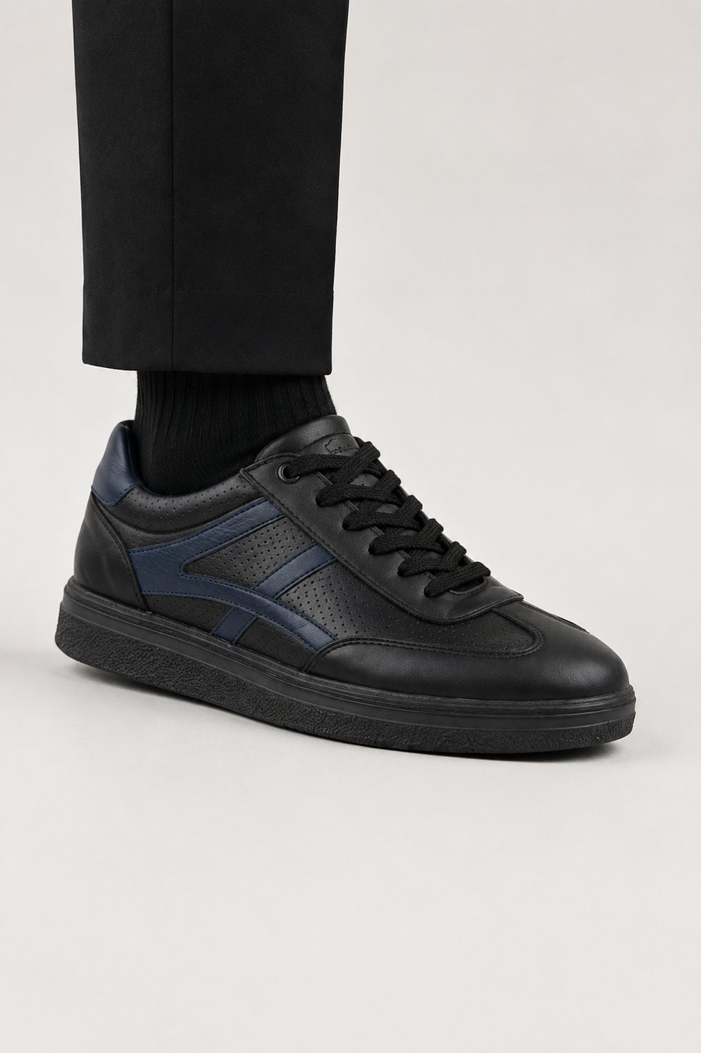 Erkek Sneaker Hakiki Erkek Deri Ayakkabı SİYAH