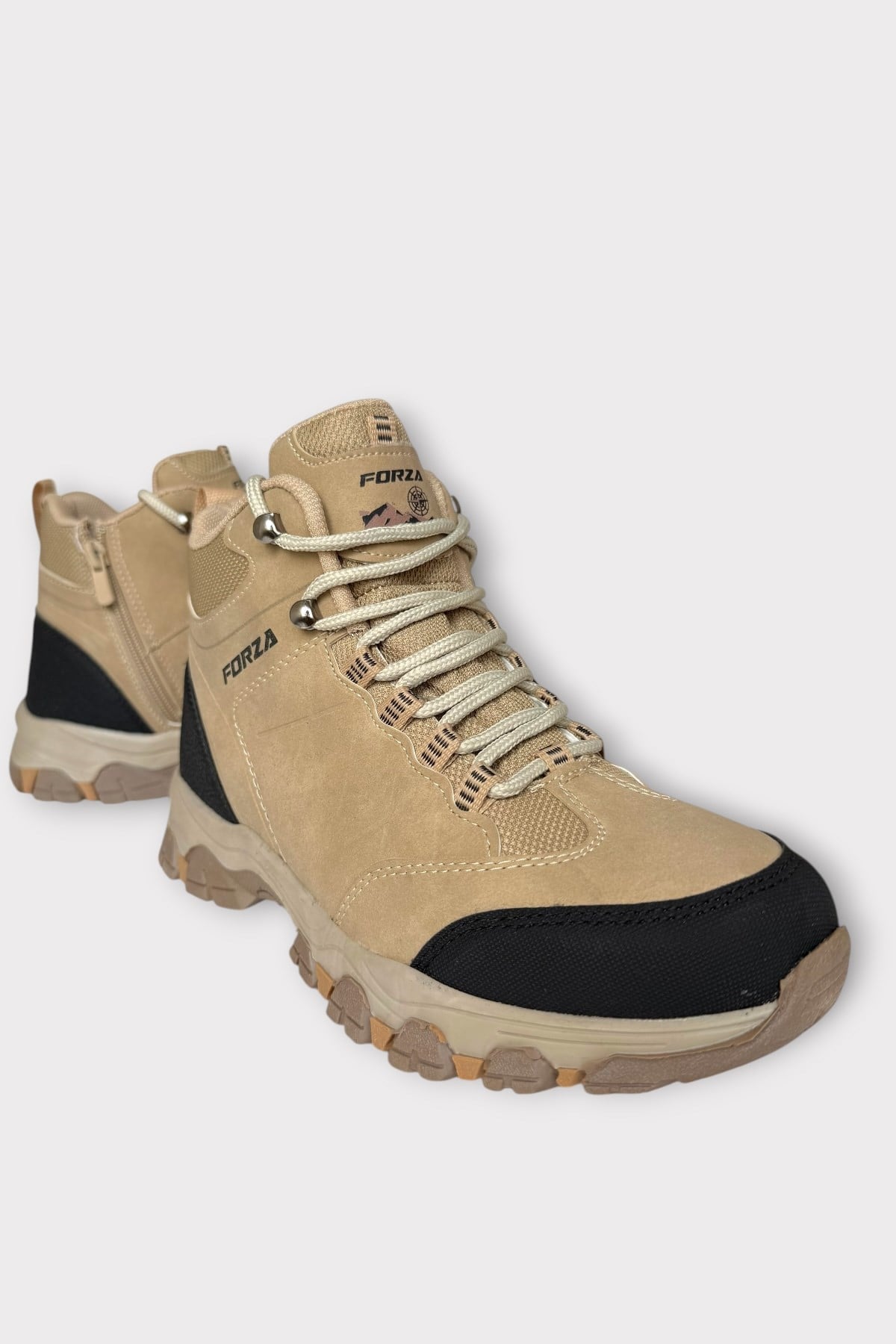 Erkek Soğuk Geçirmez Fermuarlı Trekking & Outdoor Bot BEJ