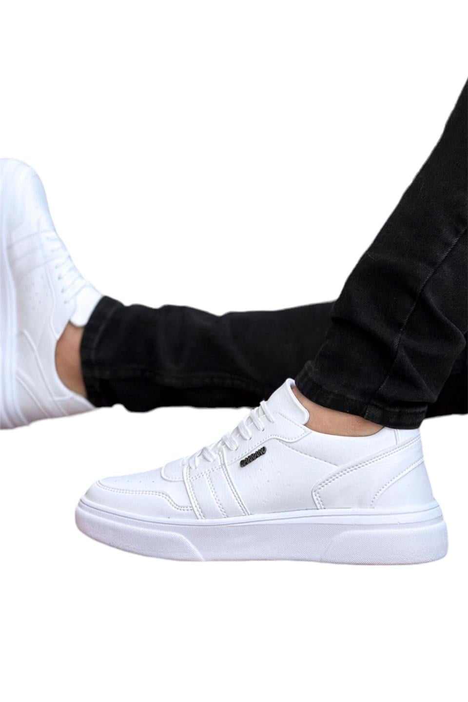 Erkek Spor Sneaker Ayakkabı SİYAH - BEYAZ