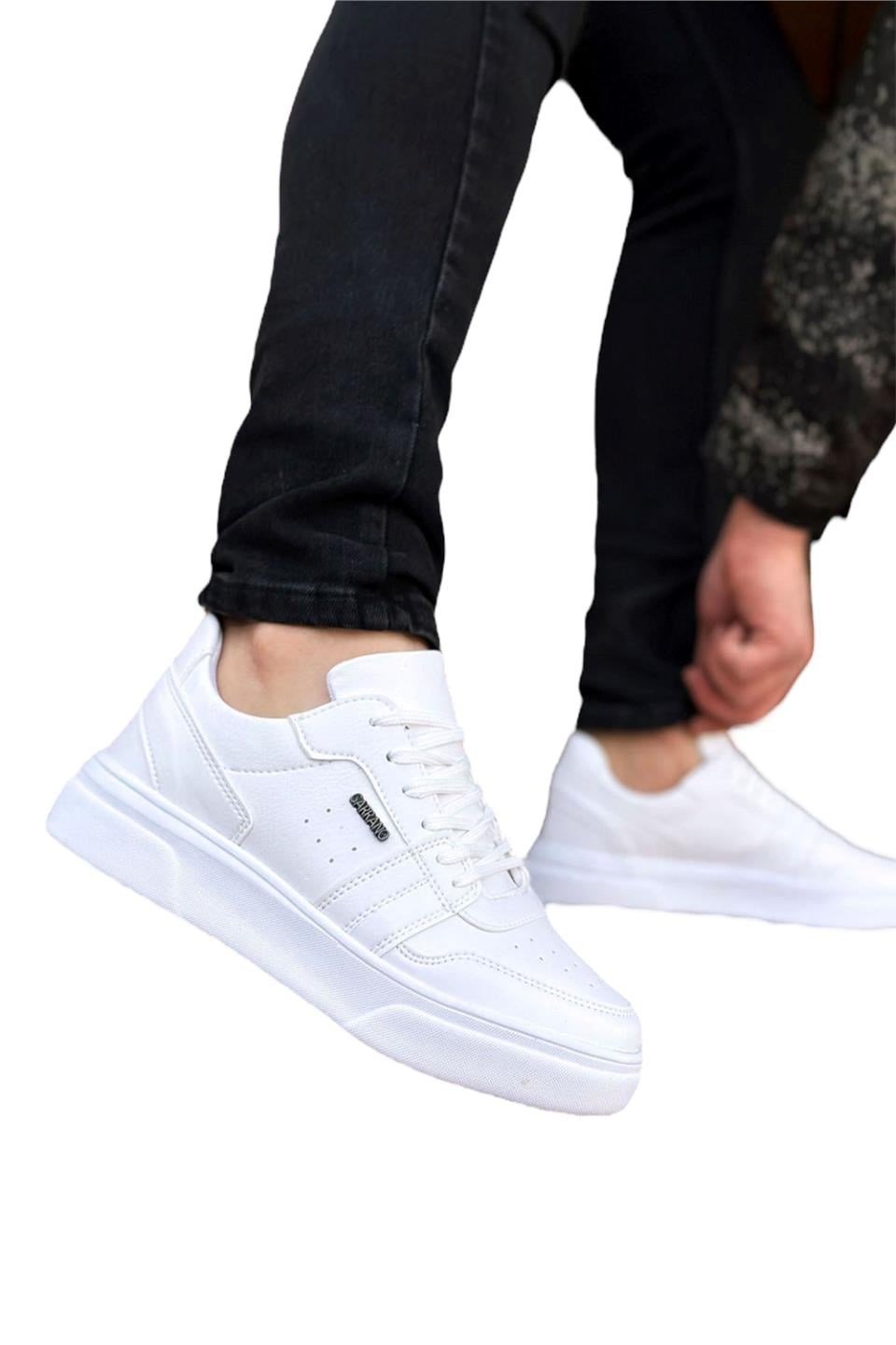 Erkek Spor Sneaker Ayakkabı SİYAH - BEYAZ