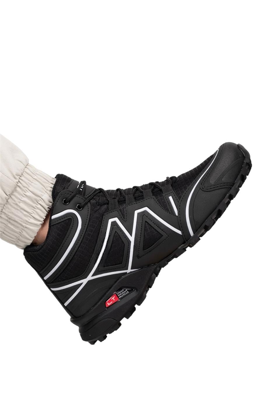 Erkek Spor Trekking Outdoor Bot SİYAH - BEYAZ