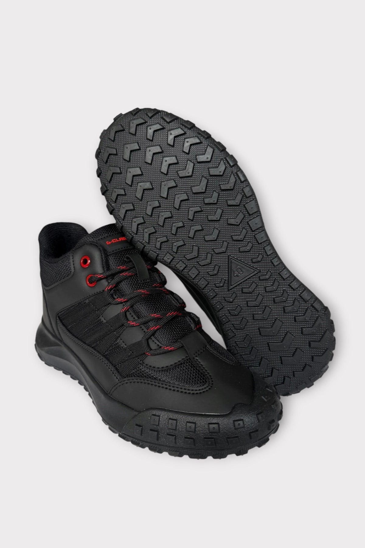 Erkek Su ve Soğuğa Dayanıklı Trekking Outdoor Bot SİYAH - KIRMIZI