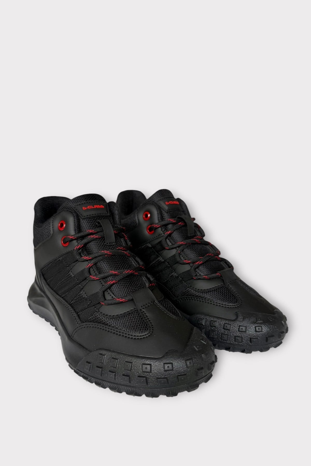 Erkek Su ve Soğuğa Dayanıklı Trekking Outdoor Bot SİYAH - KIRMIZI
