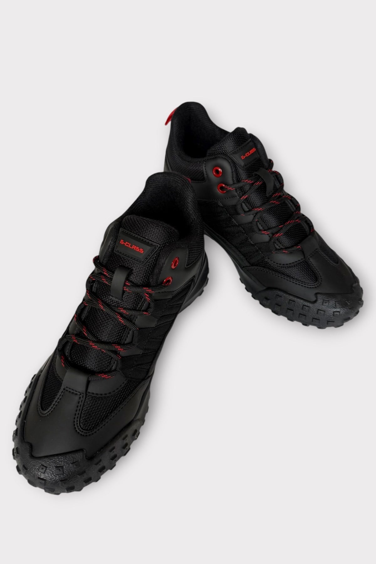 Erkek Su ve Soğuğa Dayanıklı Trekking Outdoor Bot SİYAH - KIRMIZI