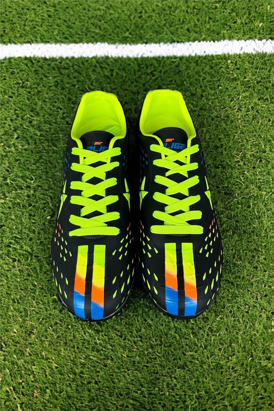 Erkek TPU Taban Futbol Halı Saha Ayakkabısı SİYAH - SARI