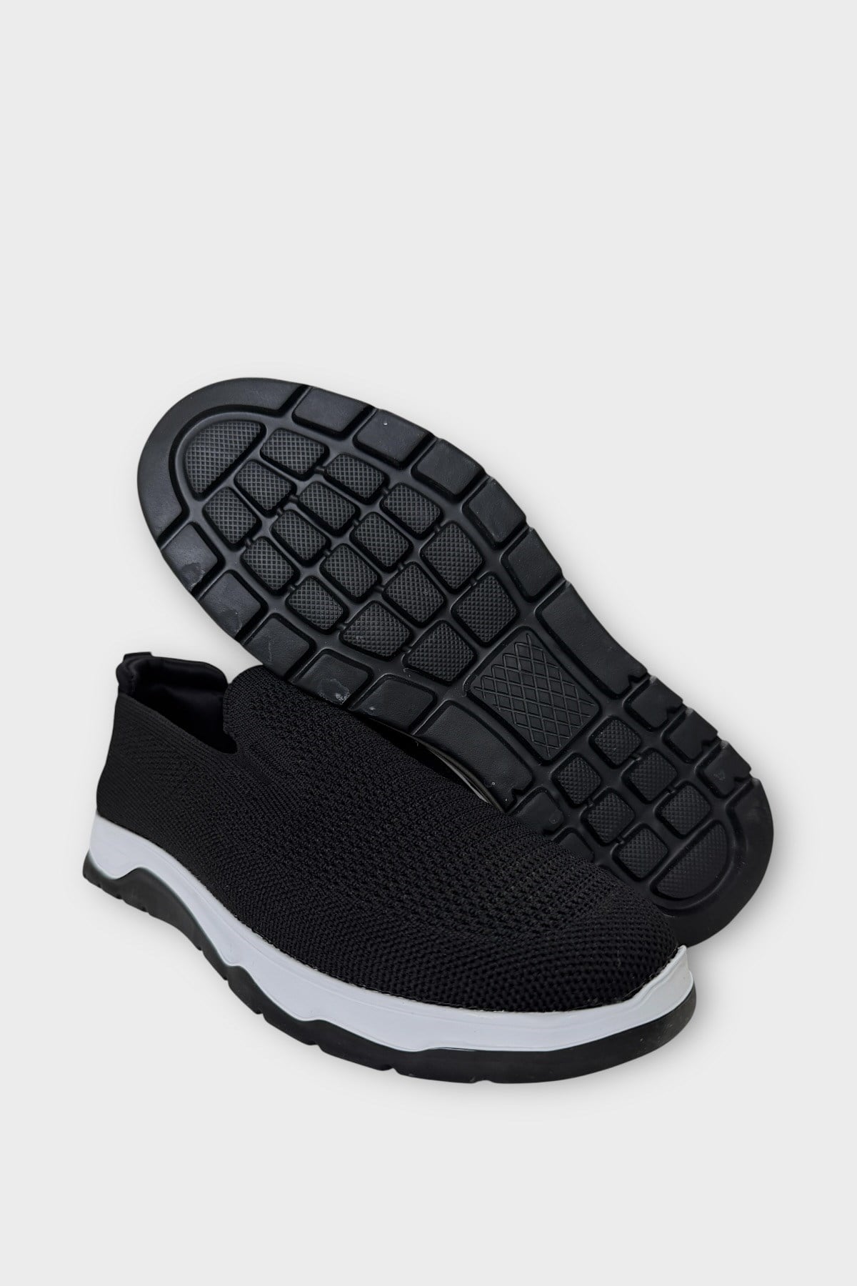 Erkek Triko Aqua Spor Ayakkabı SİYAH BEYAZ