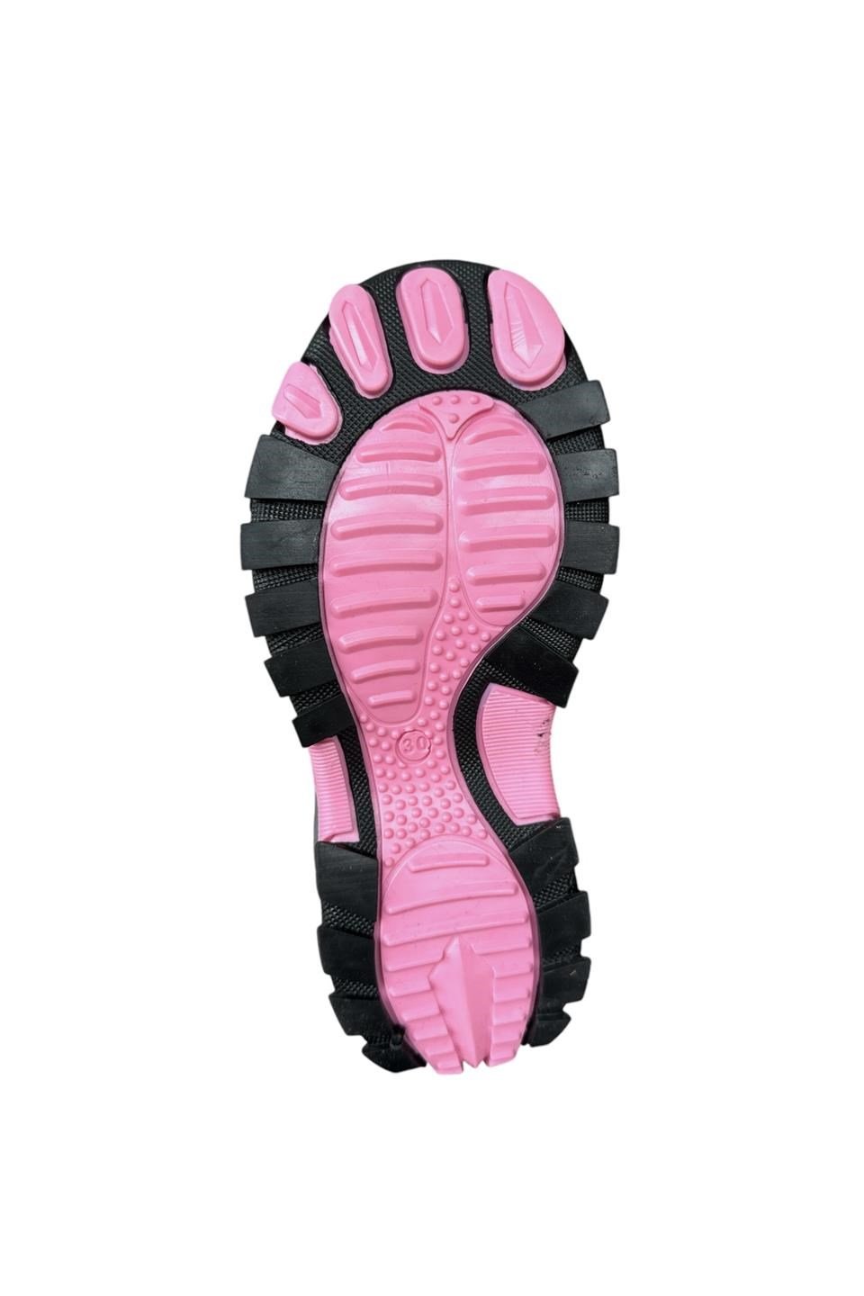 İçi Yünlü Cırtlı Fermuarlı Soğuk Geçirmez Outdoor Çocuk Bot FÜME - PEMBE