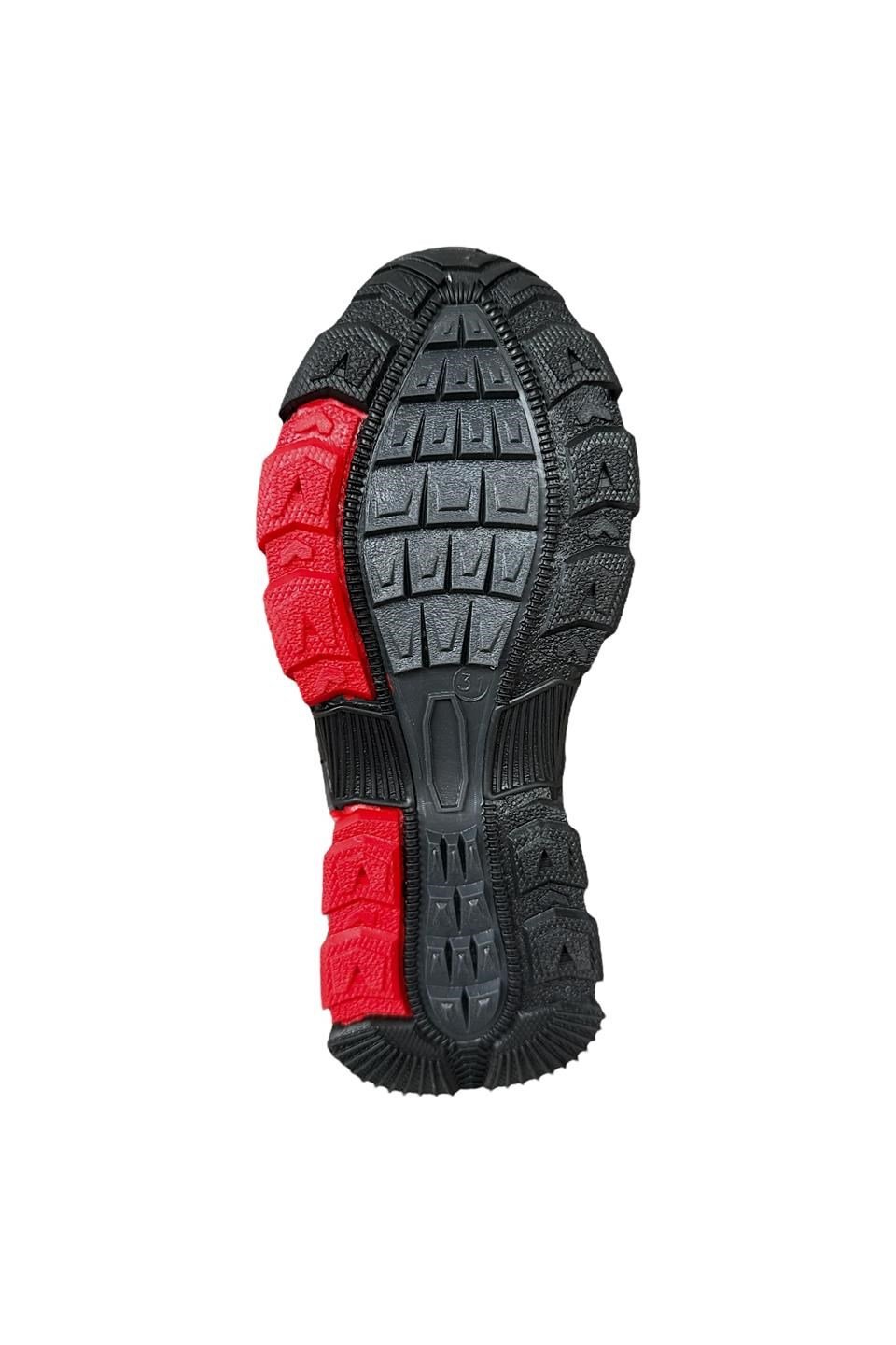 İçi Yünlü Cırtlı Soğuk Geçirmez Outdoor Çocuk Bot SİYAH - KIRMIZI