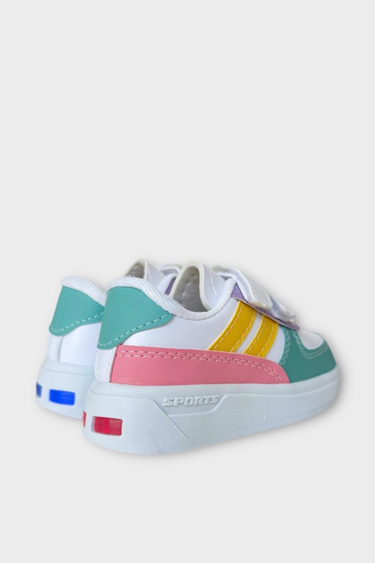 Işıklı Rahat Hafif Çocuk Spor Ayakkabı YEŞİL - SARI