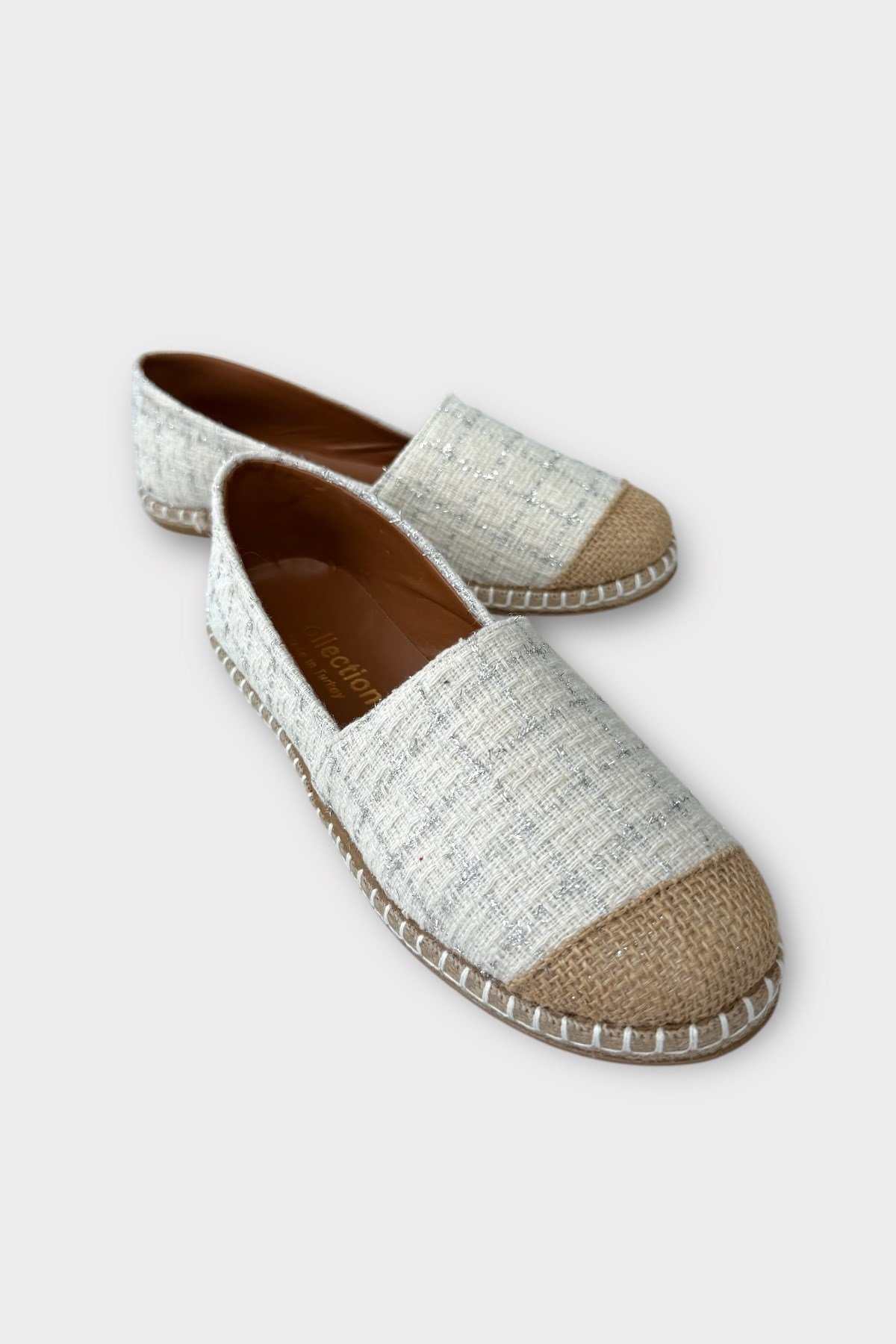Kadın Espadril Babet Ayakkabı BEYAZ