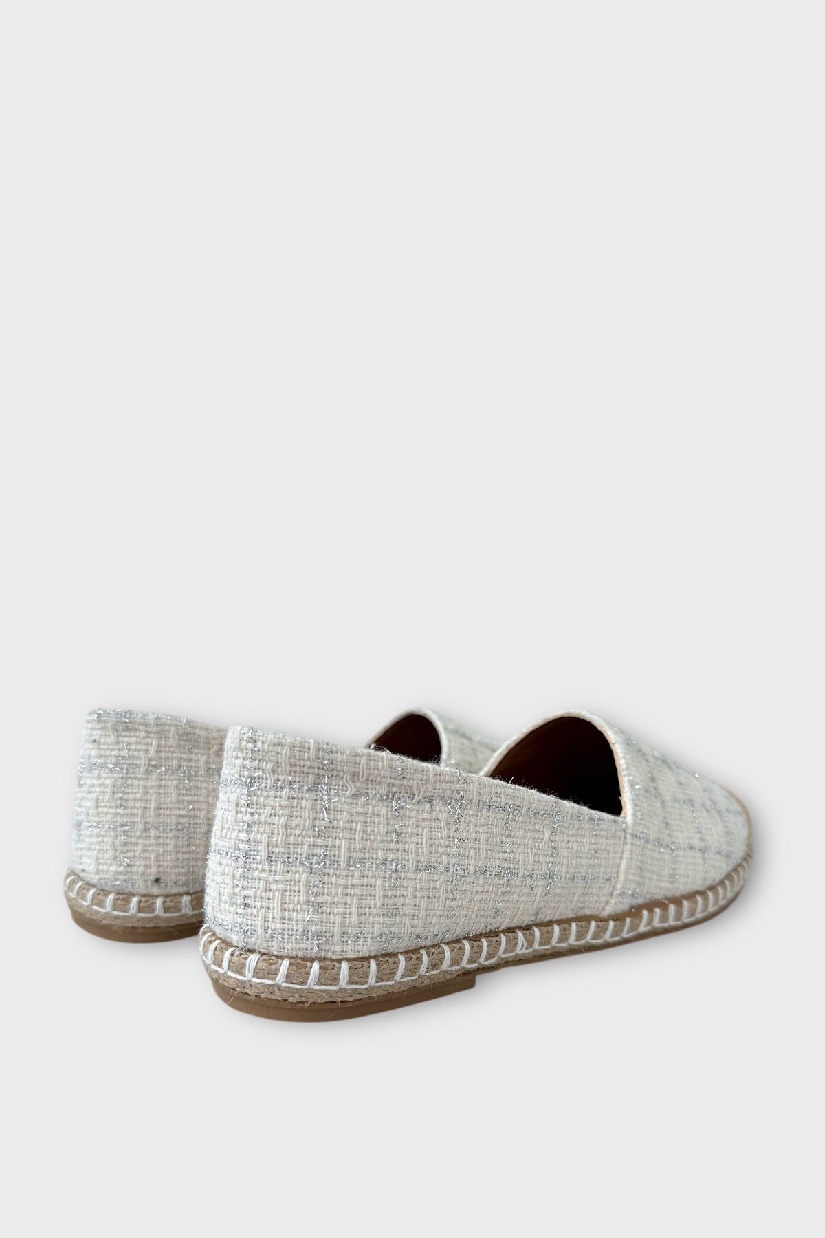 Kadın Espadril Babet Ayakkabı BEYAZ