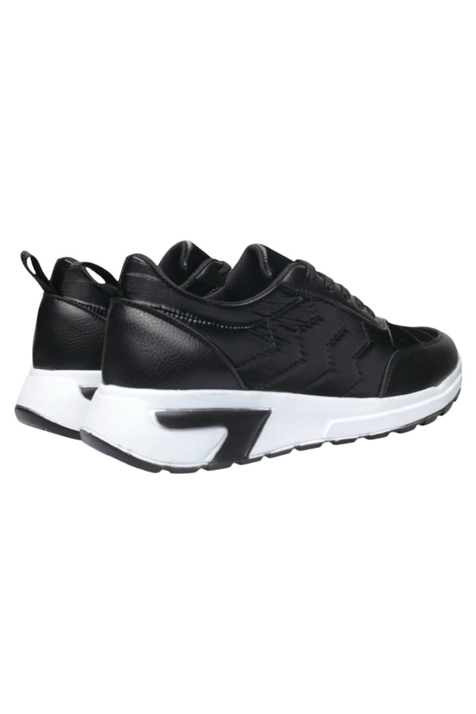 Kadın Rahat Comfort Taban Spor Sneaker Ayakkabı SİYAH - BEYAZ