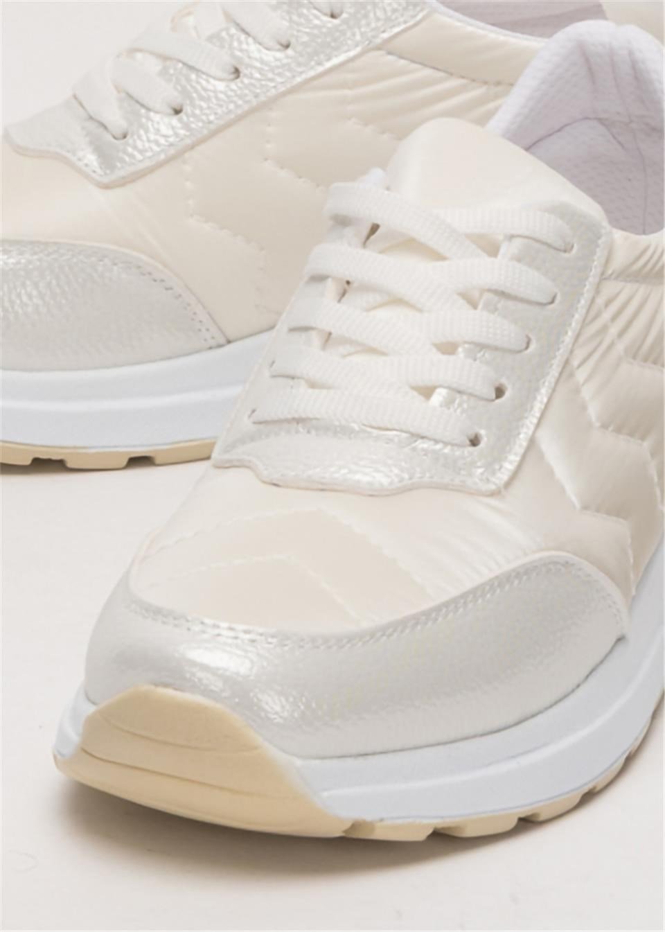 Kadın Rahat Comfort Taban Spor Sneaker Ayakkabı BEYAZ