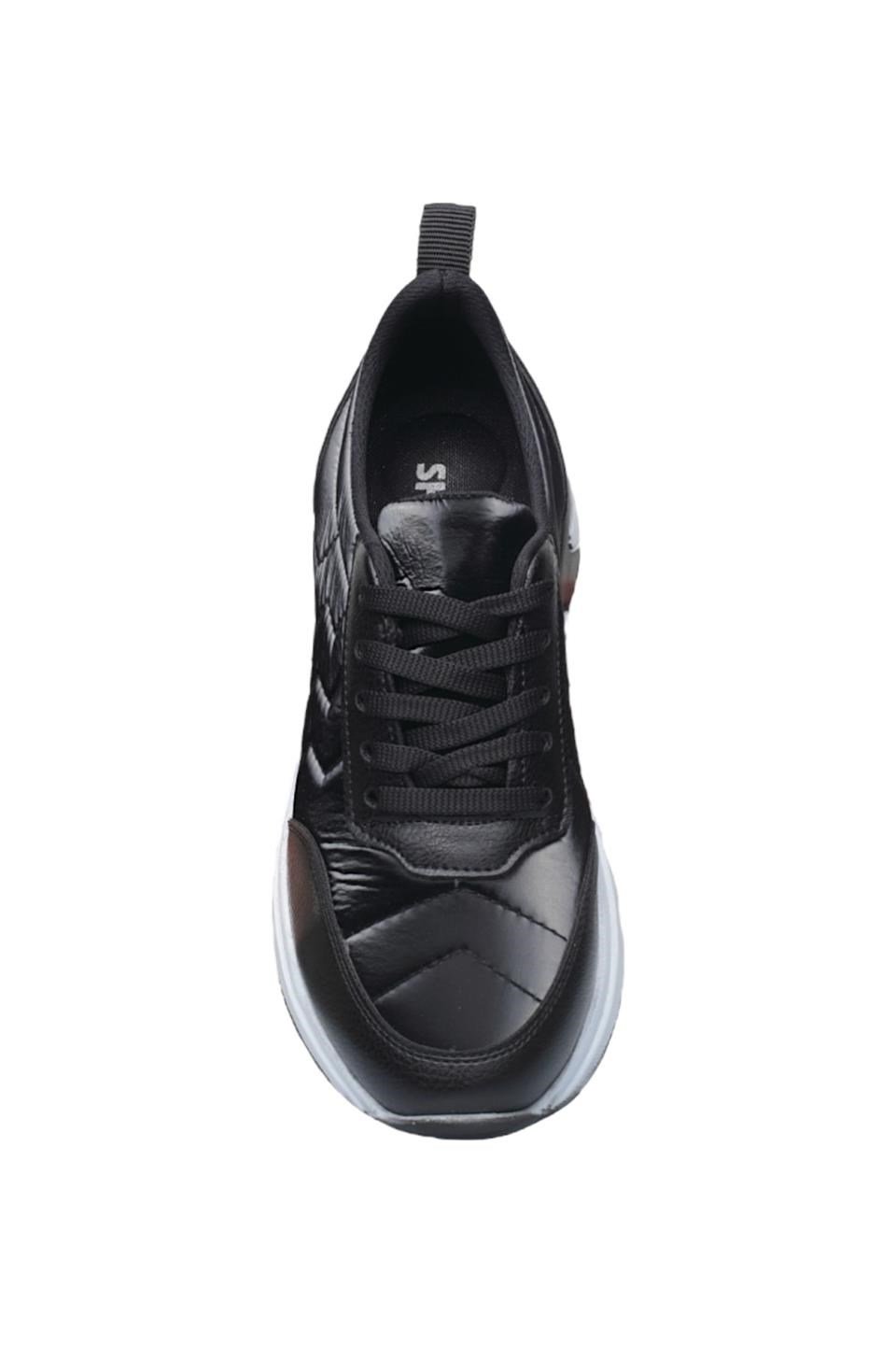 Kadın Rahat Comfort Taban Spor Sneaker Ayakkabı SİYAH - BEYAZ