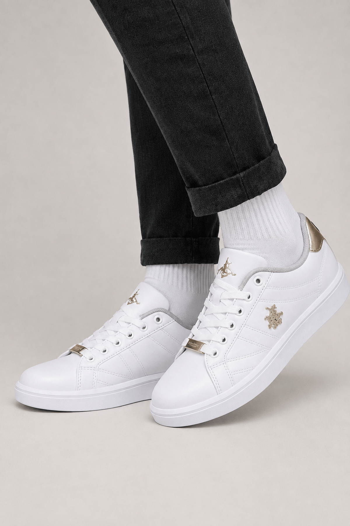Kadın Sneaker Ayakkabı BEYAZ-ALTIN