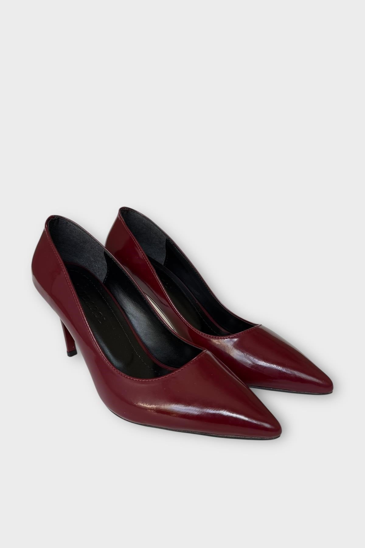 Klasik KadınTopuklu Ayakkabı (8cm) BORDO