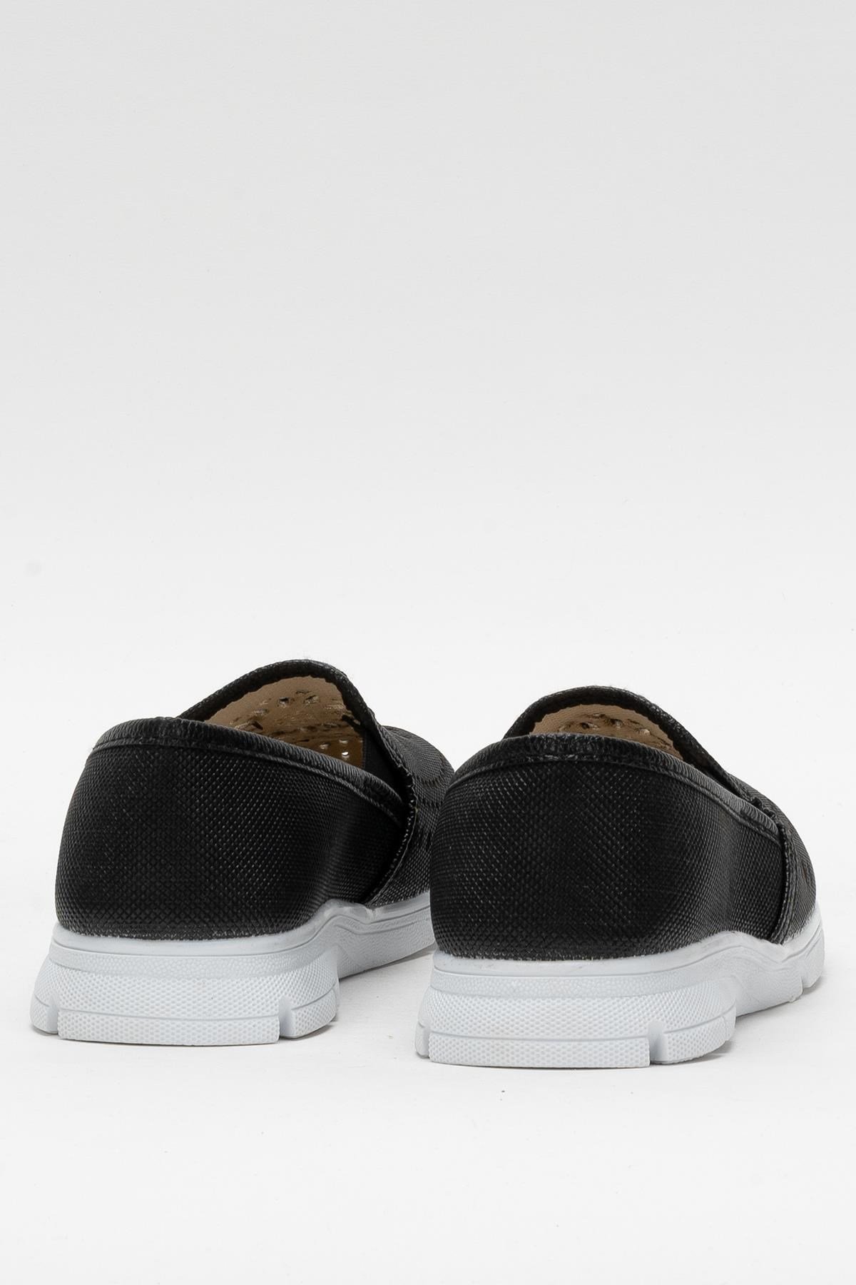 Lazer Desenli Kadın Günlük Ayakkabı SİYAH