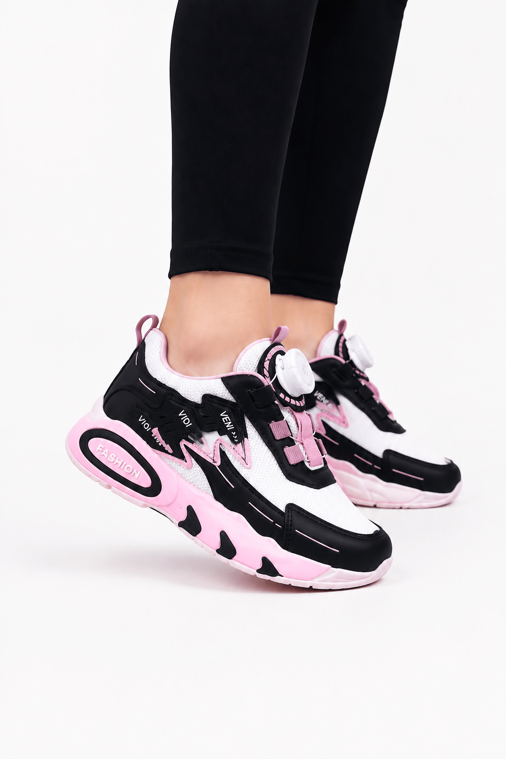 Mekanizmalı Çocuk Spor Ayakkabı BEYAZ-PEMBE
