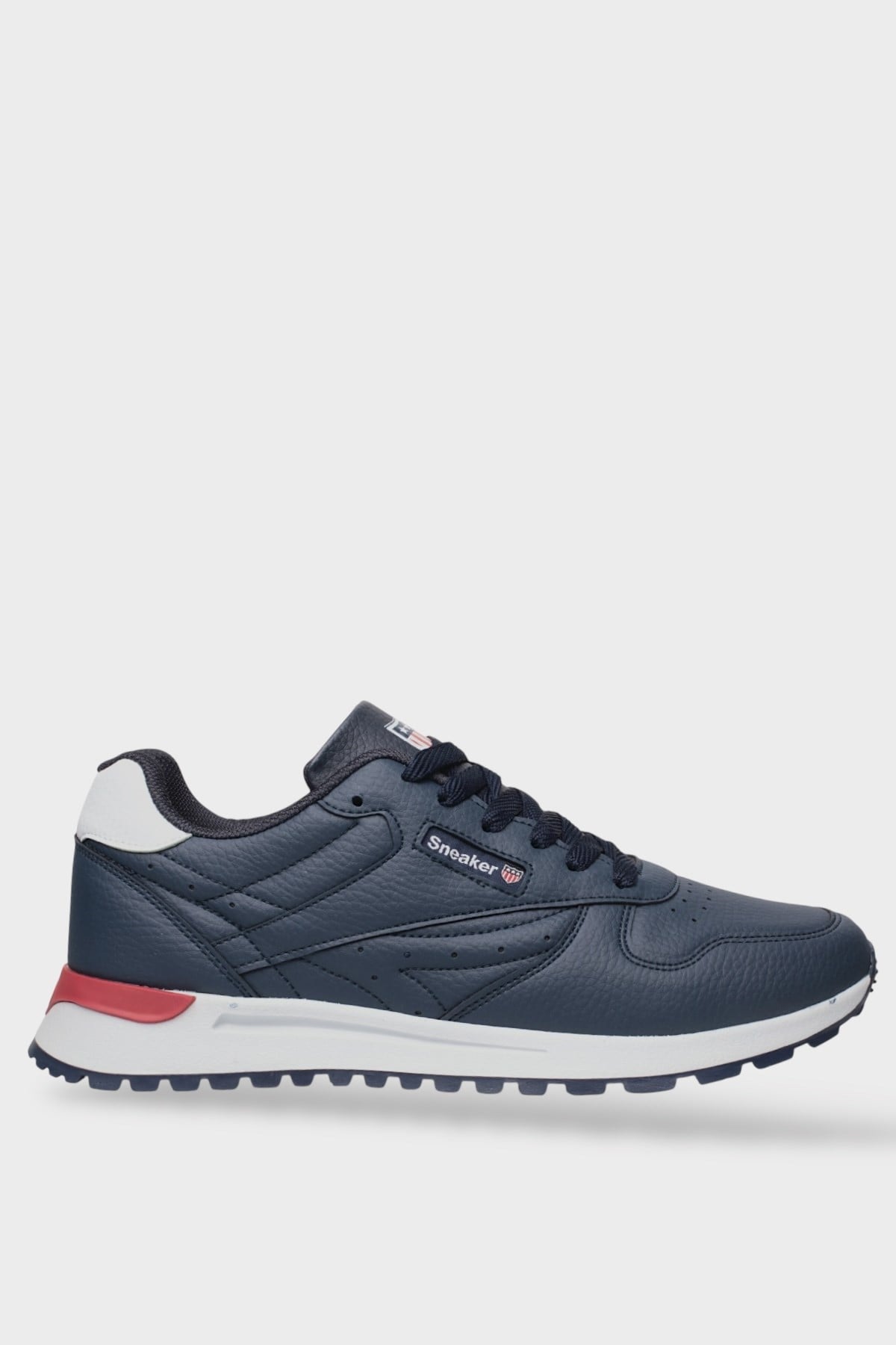 Ortopedik Cilt Sneaker Unisex Spor Ayakkabı LACİVERT