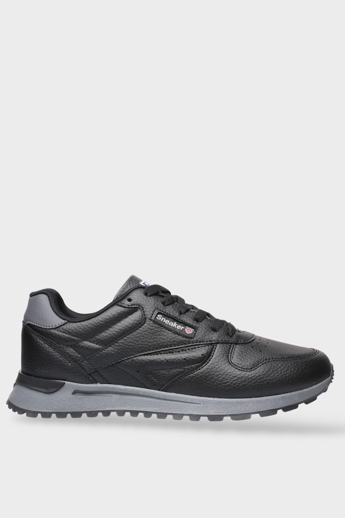 Ortopedik Cilt Sneaker Unisex Spor Ayakkabı SİYAH