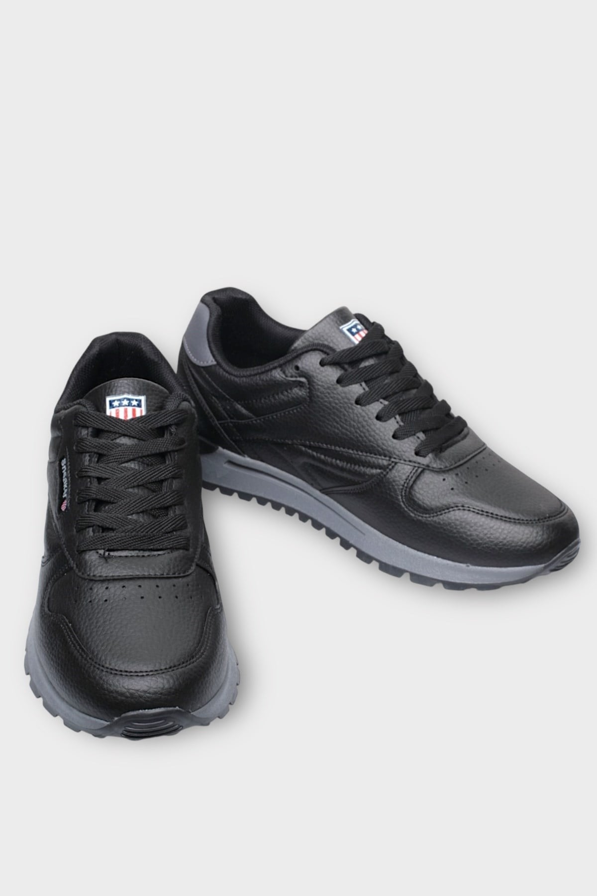 Ortopedik Cilt Sneaker Unisex Spor Ayakkabı SİYAH