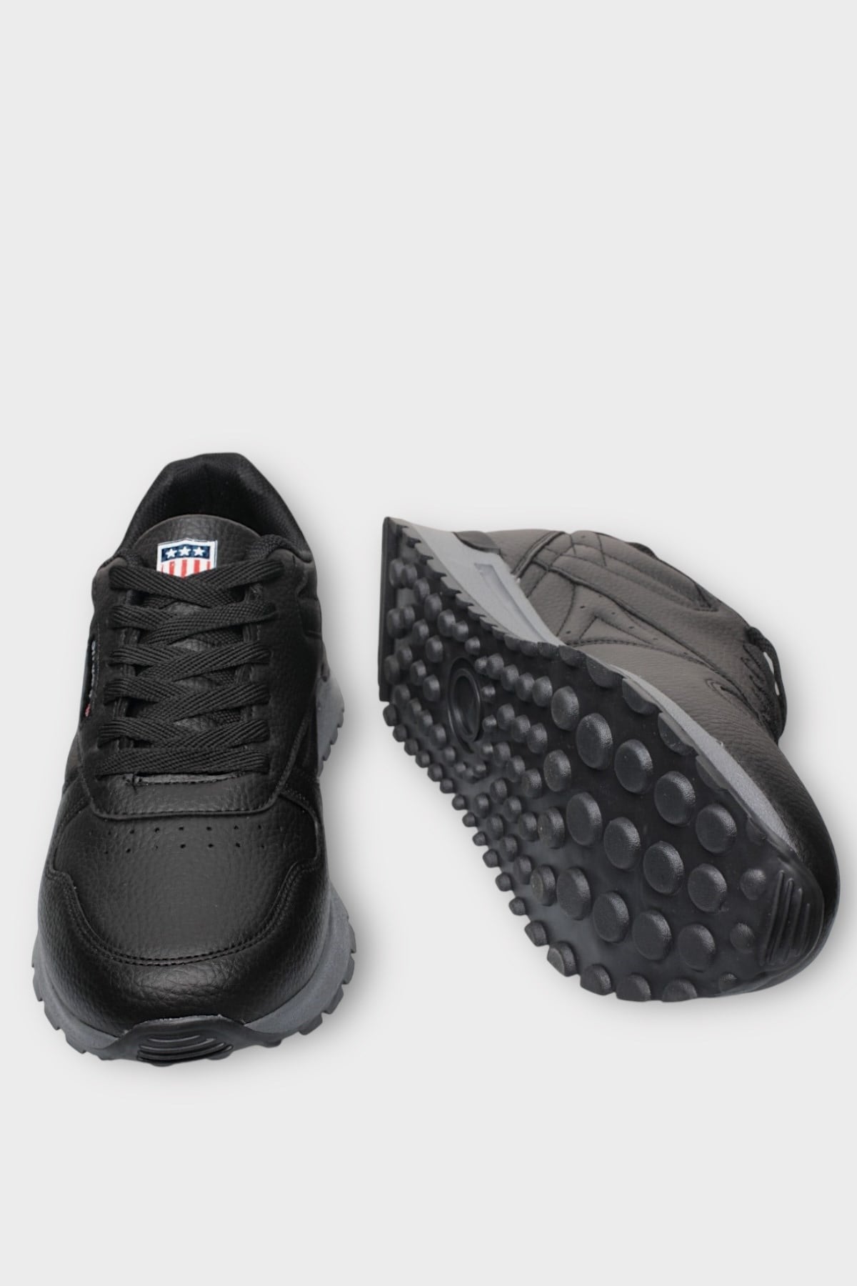 Ortopedik Cilt Sneaker Unisex Spor Ayakkabı SİYAH