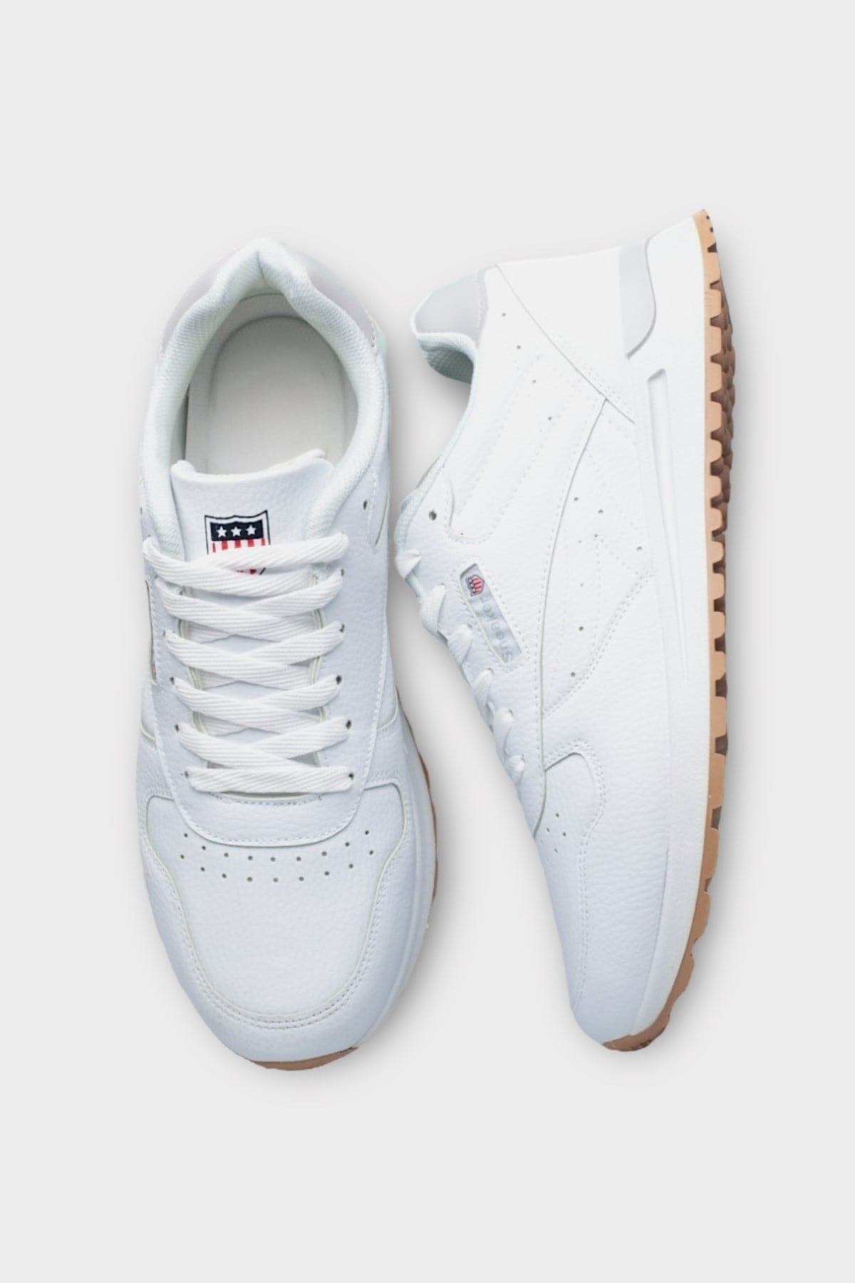 Ortopedik Cilt Sneaker Unisex Spor Ayakkabı BEYAZ