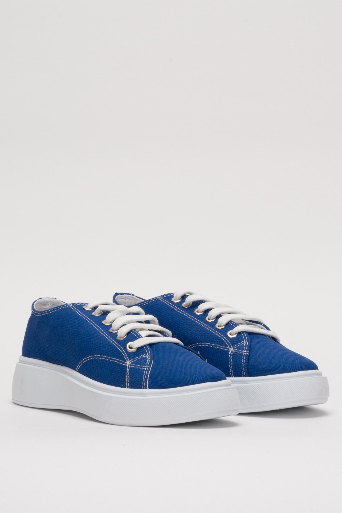 Rahat Kalıp Kalın Taban Kadın Sneaker Ayakkabı MAVİ
