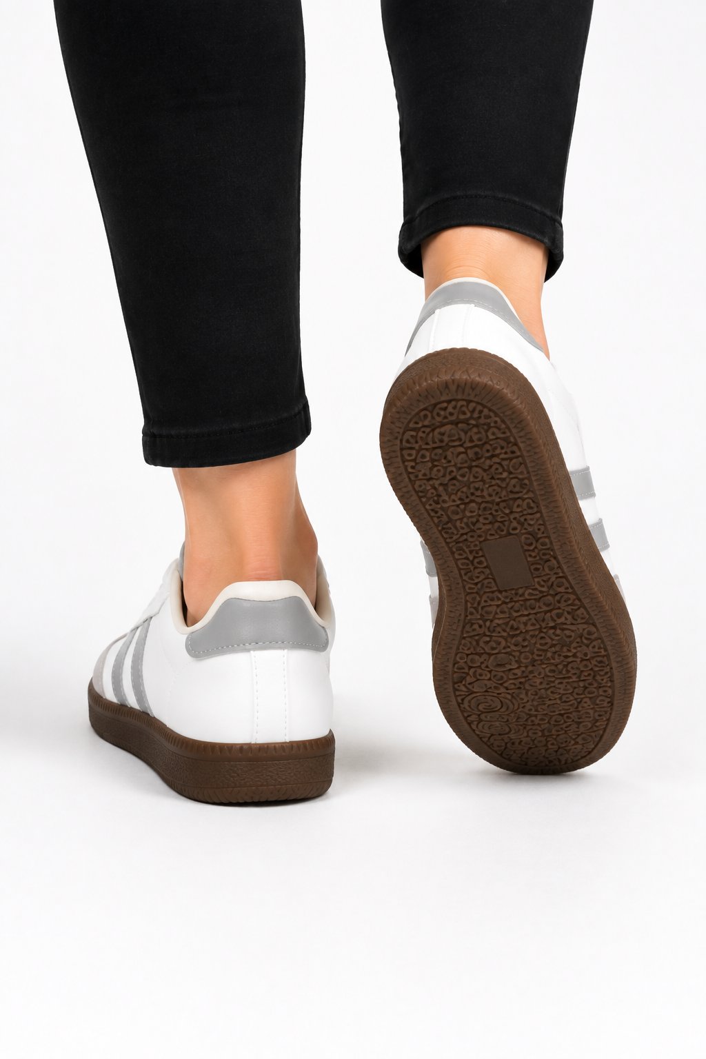 Rahat Unisex Spor Ayakkabı BEYAZ-FÜME