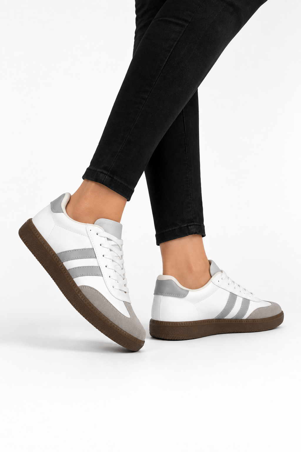 Rahat Unisex Spor Ayakkabı BEYAZ-FÜME