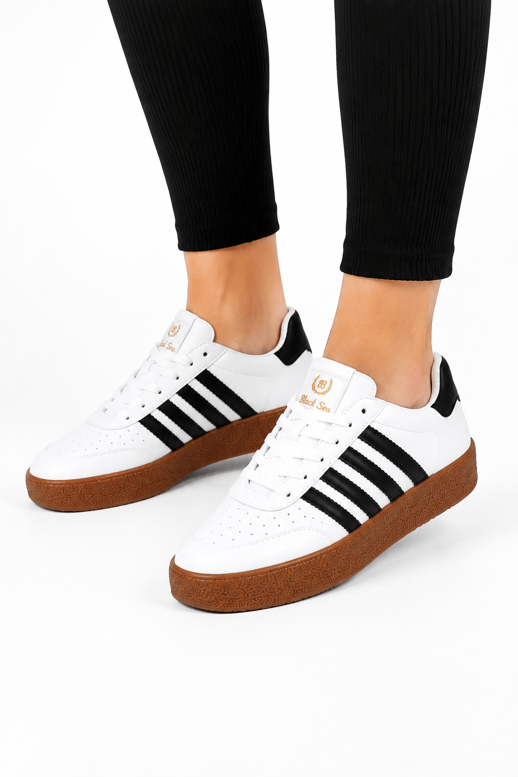 Rahat Unisex Spor Ayakkabı BEYAZ-SİYAH